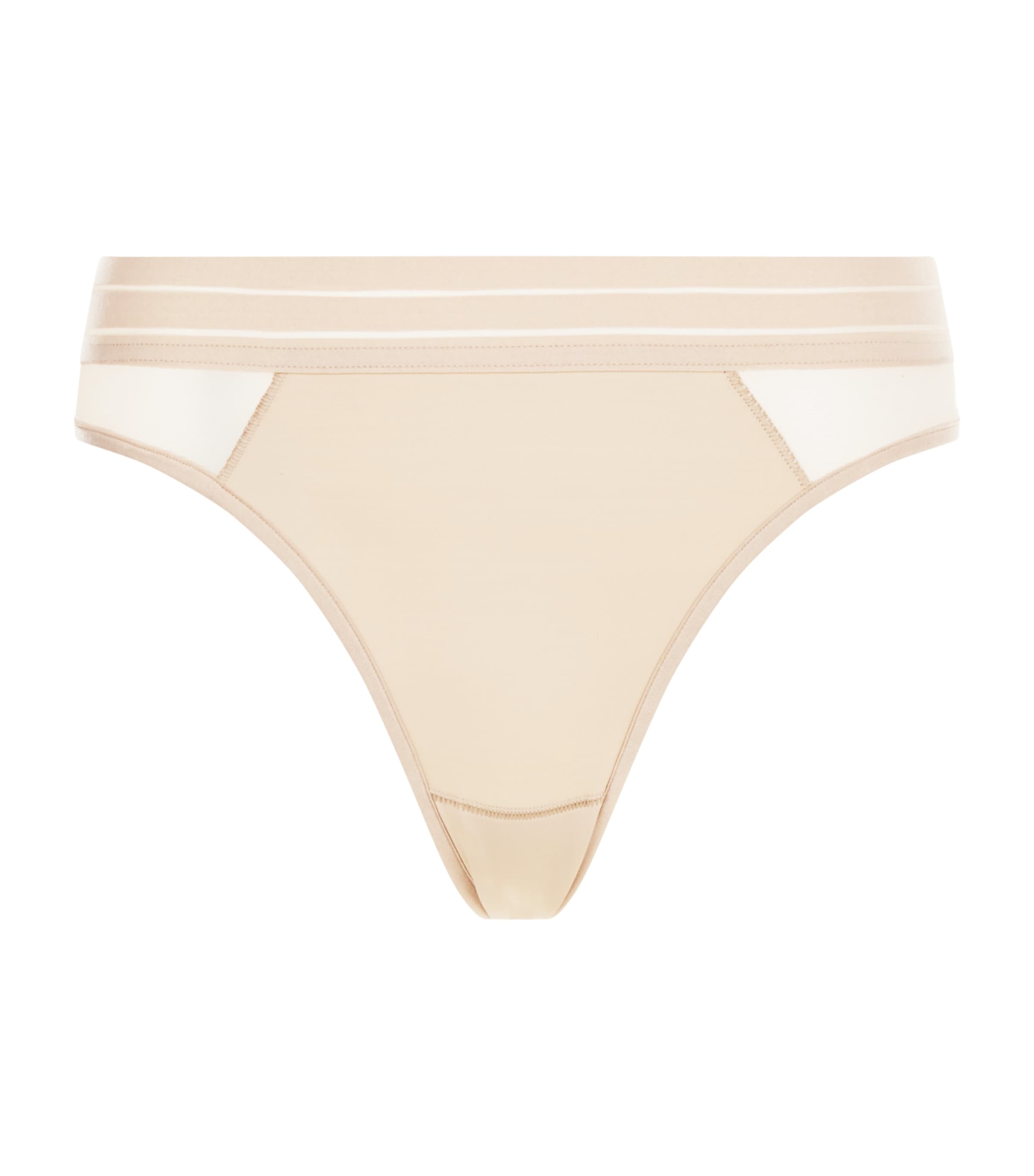 Maison Lejaby Nufit Mesh Insert Thong In Neutral