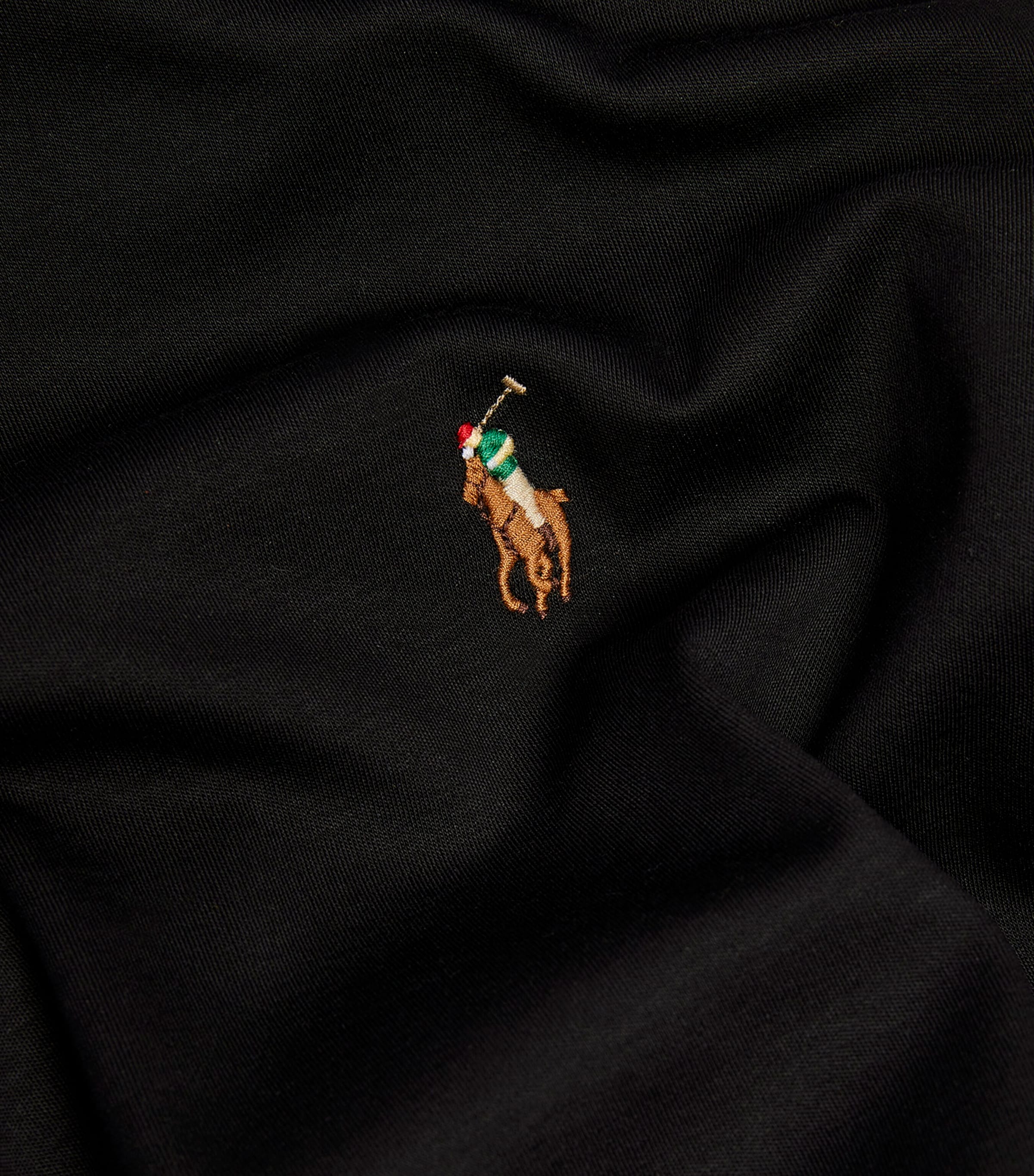 Pima Cotton Long-Sleeve Polo Shirt POLO BLACK Image 6