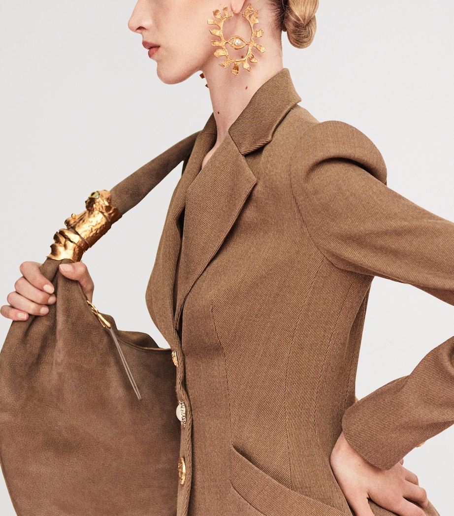 Eye Pendant Earrings 001 GOLD Image 3