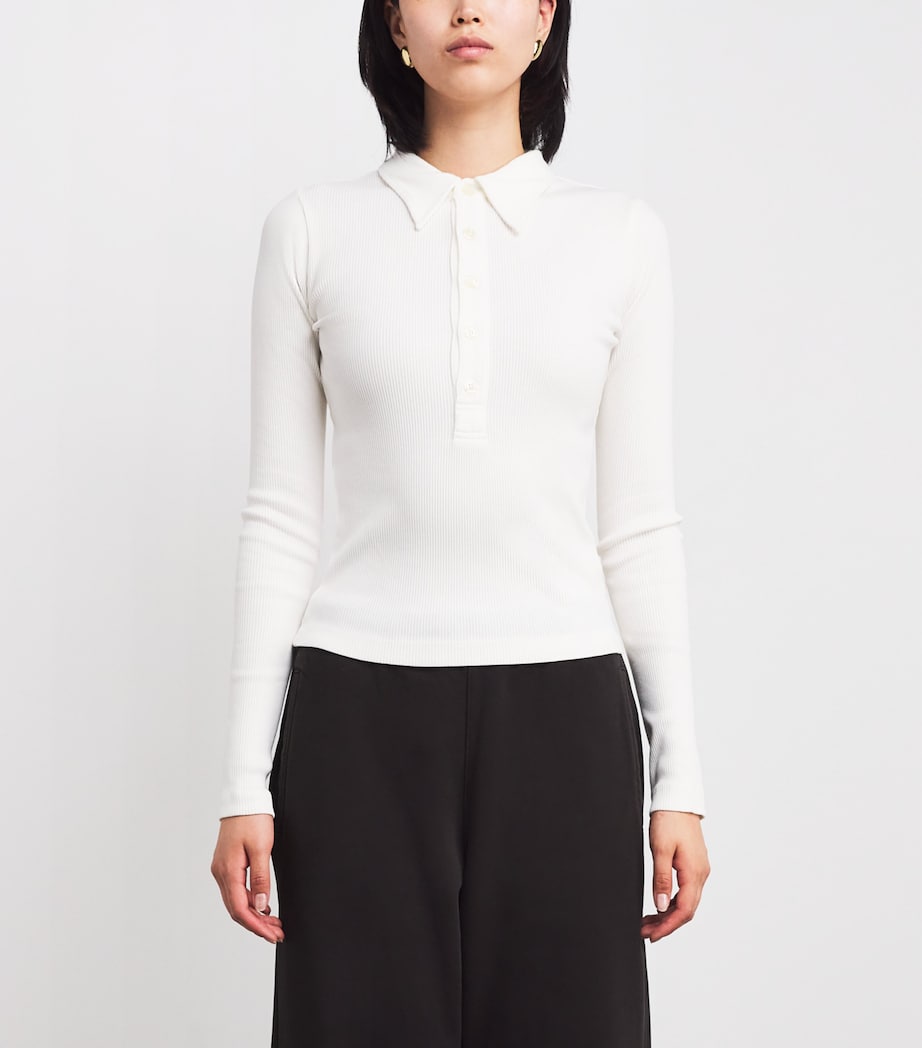 Organic Cotton-Blend '60s Polo Shirt PASHMINA Image 3