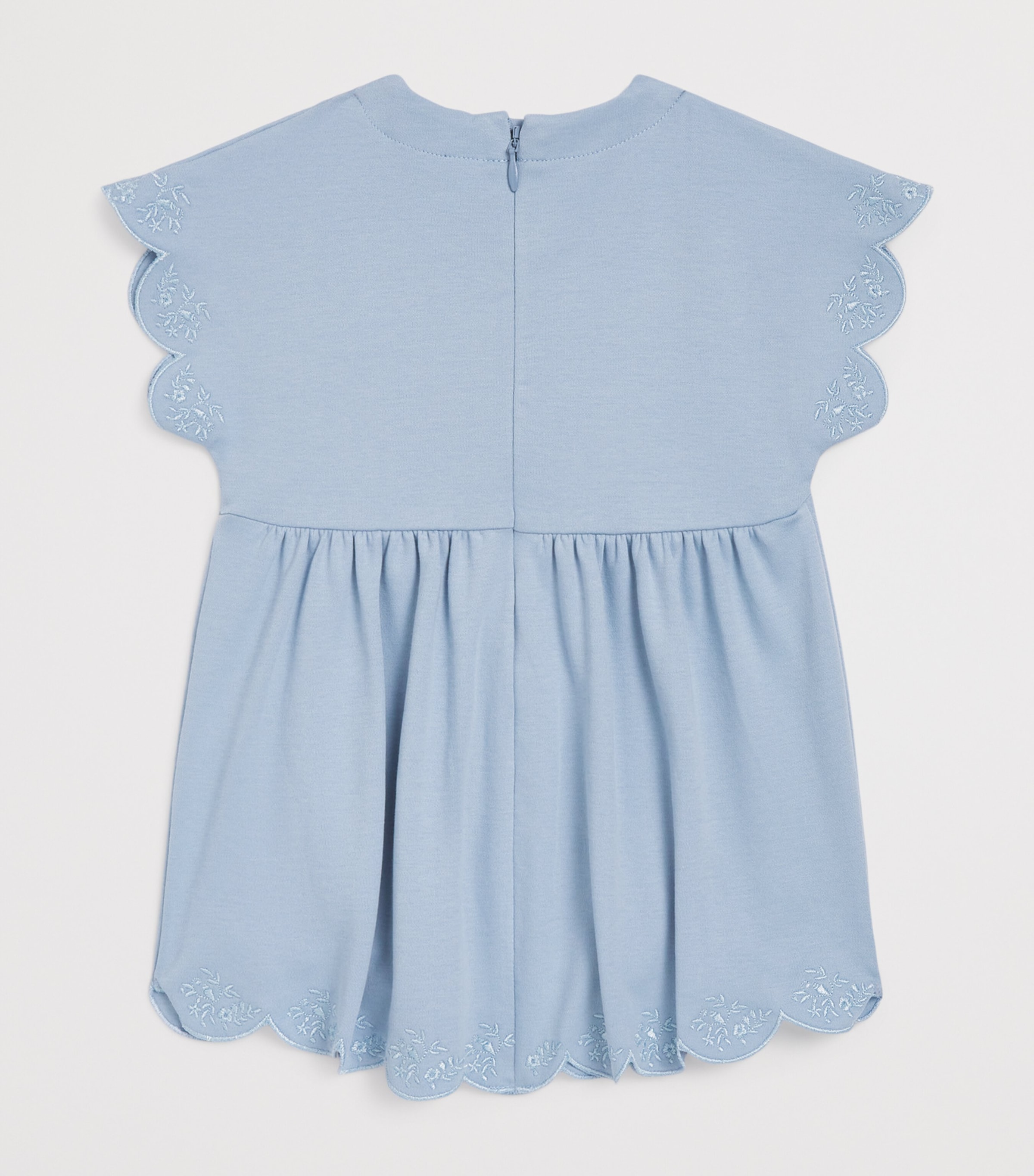 Chloé Kids Cotton Embroidered Logo Dress (6-36 Months) Image 2