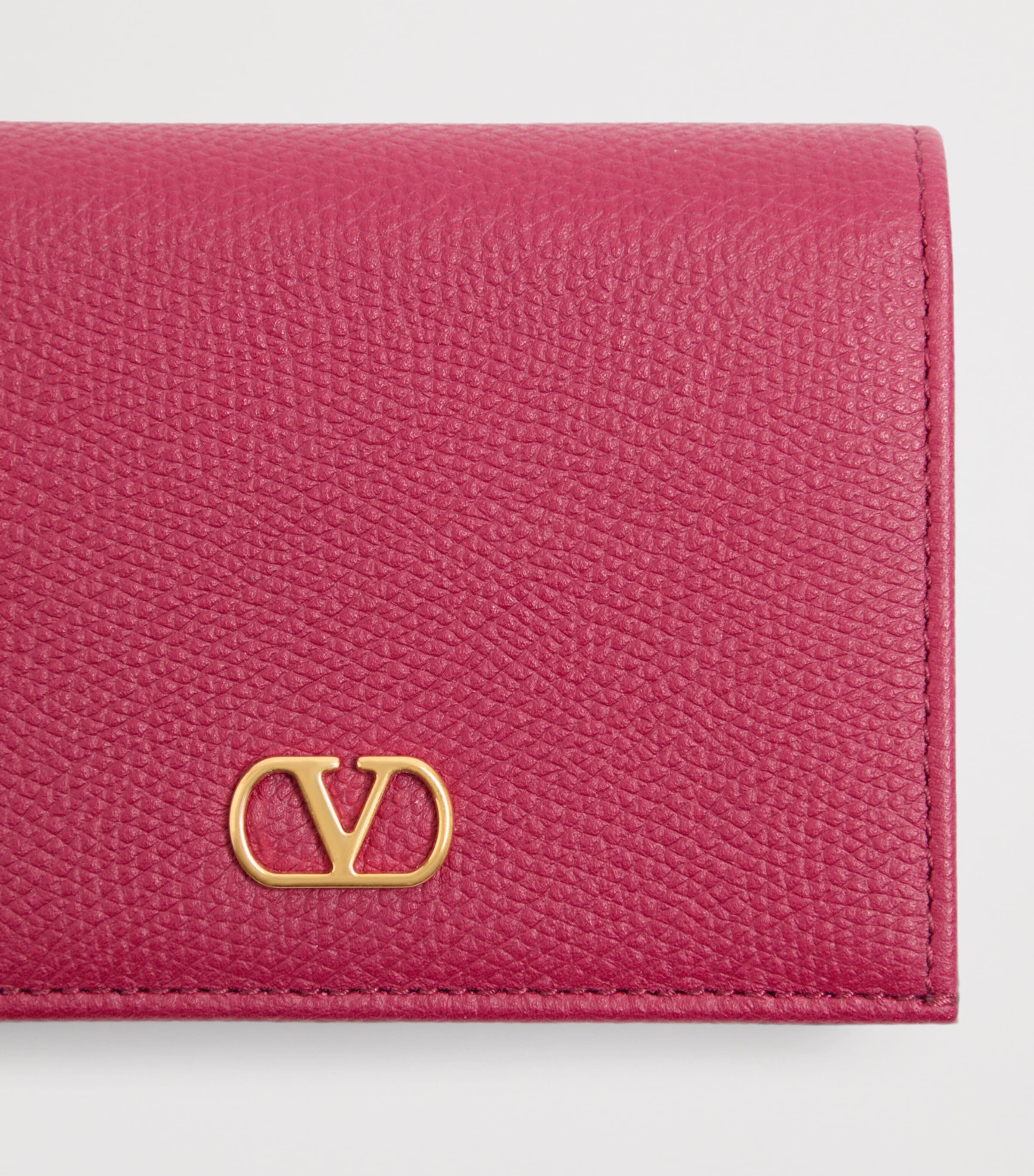 Valentino Garavani Leather French Flap Wallet Image 5