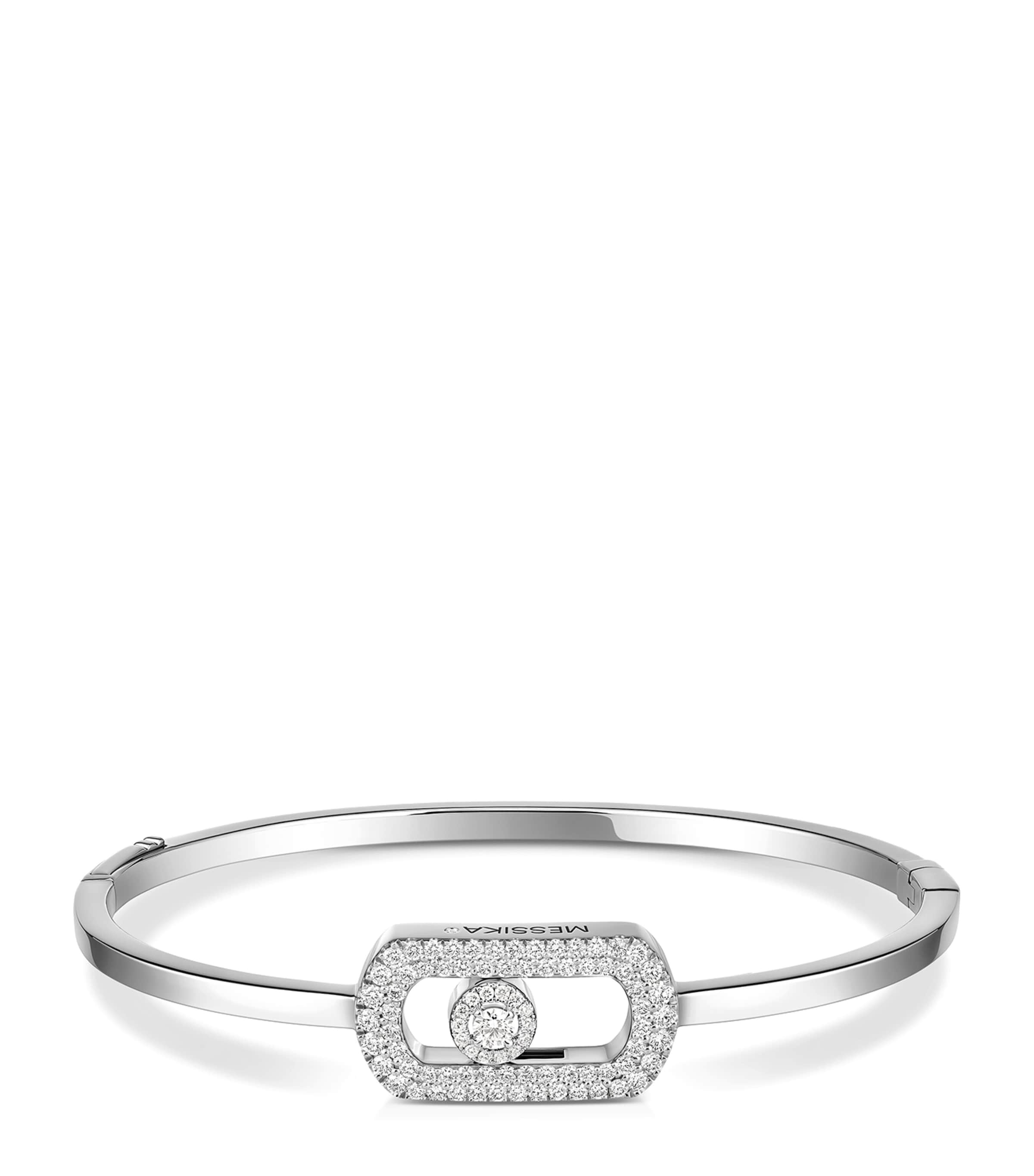 Messika So Move White Gold and Diamond Pavé Bangle (0.67ct) White Gold Image 1
