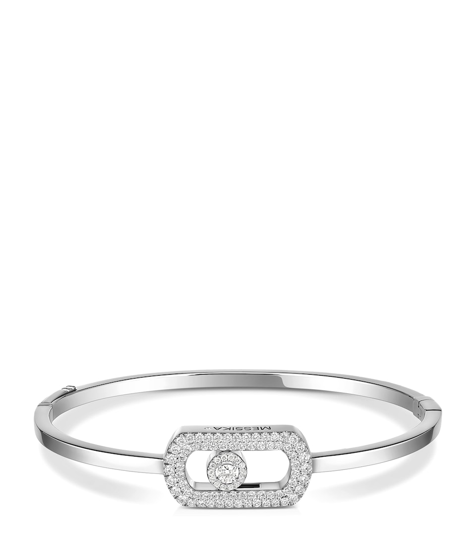 Messika So Move White Gold and Diamond Pavé Bangle (0.67ct) White Gold