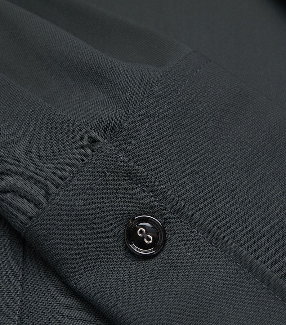 Wool Oversized Shirt 020 - ANTHRACITE Image 5