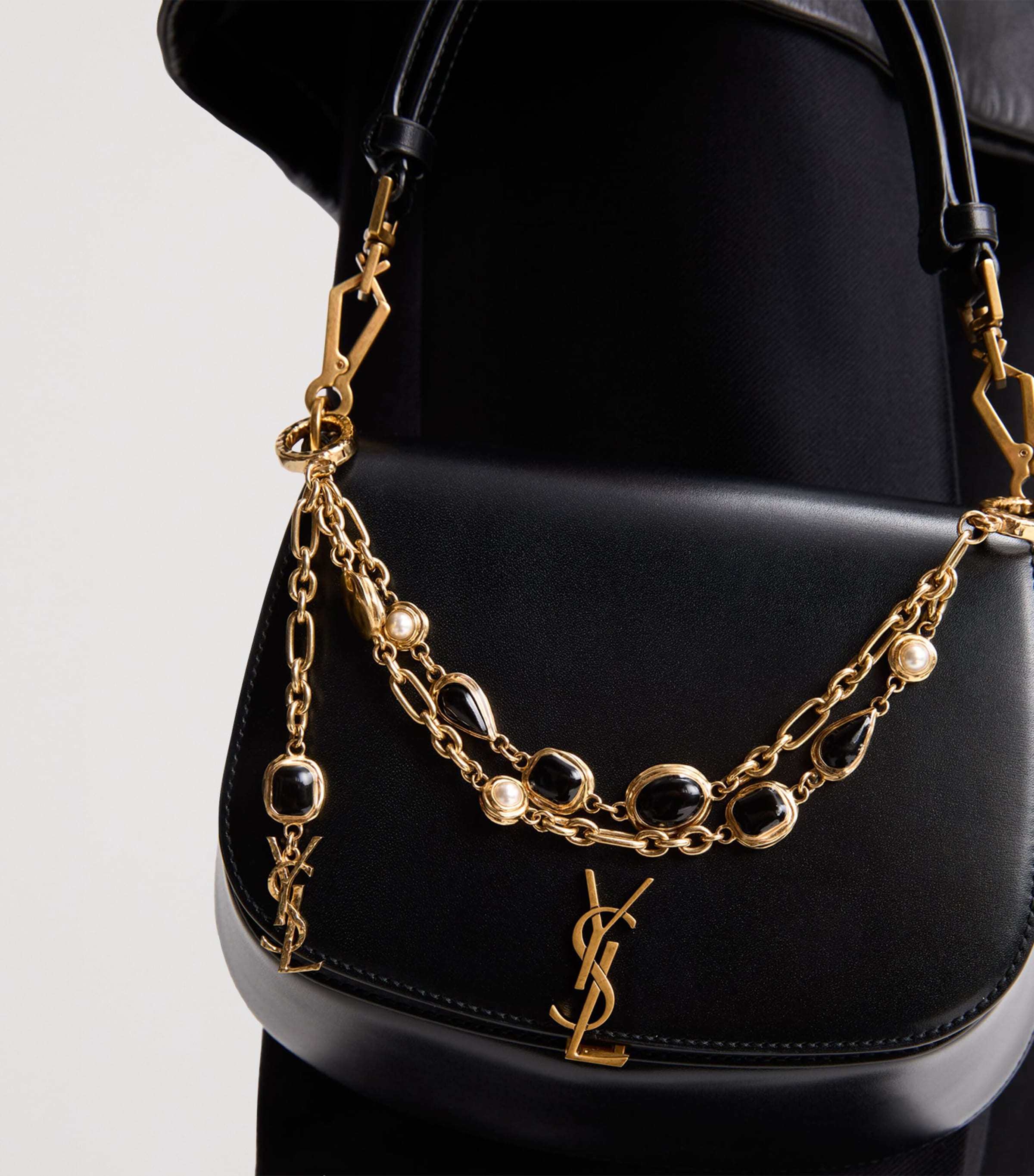 Saint Laurent Enamelled Cabochon Cassandre Bag Chain Image 2