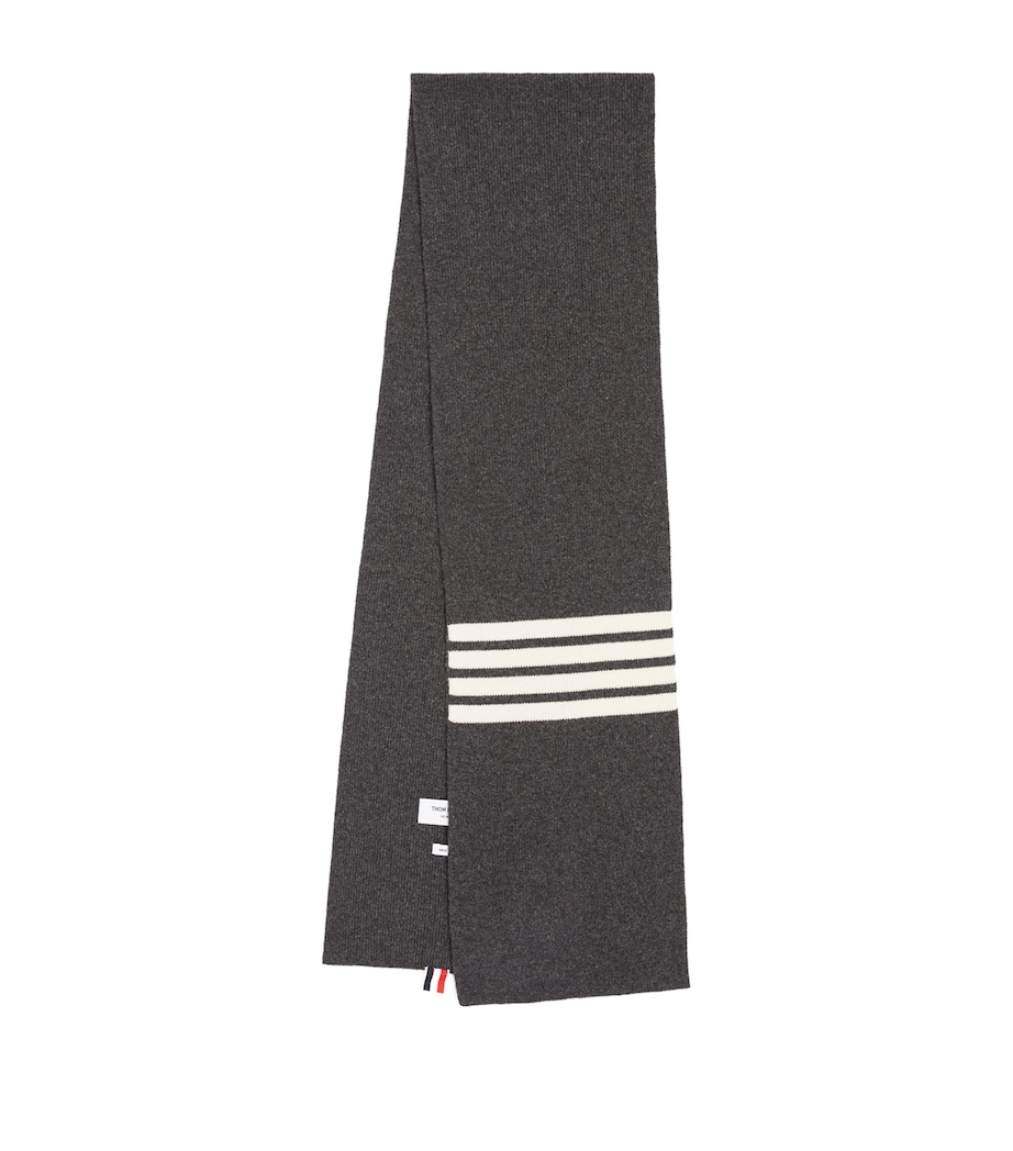 Cashmere 4-Bar Scarf DARK GREY Image 1