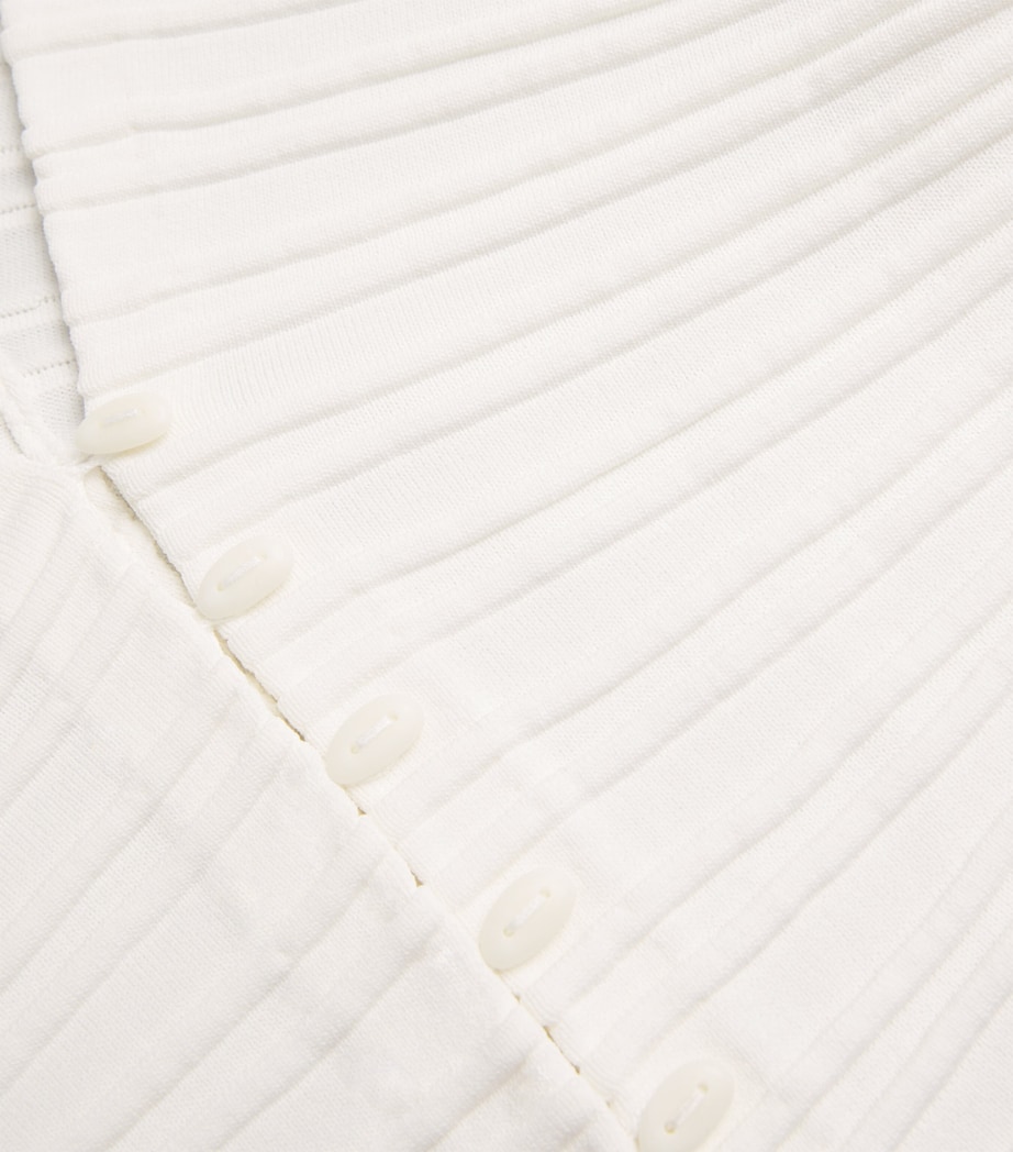 Rib-Knit Blair Cardigan OFF WHITE Image 5