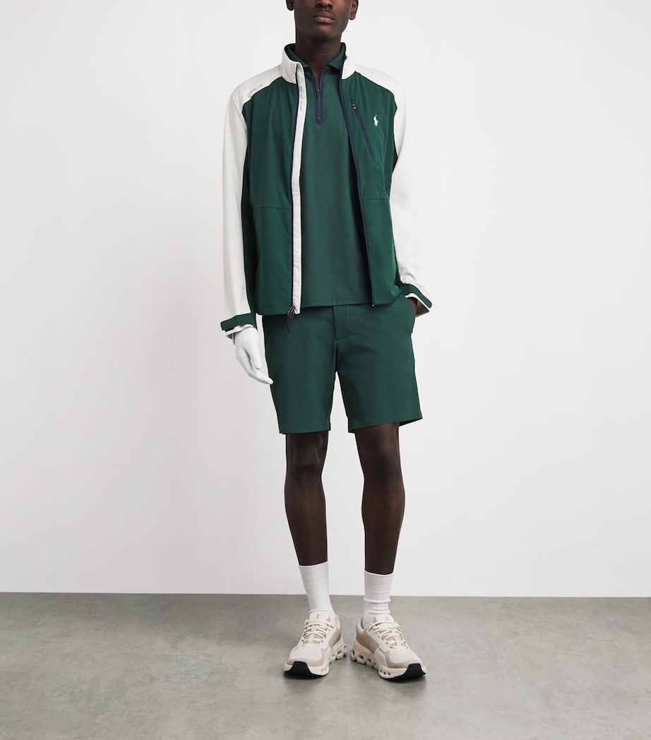RLX Ralph Lauren Mens Colour-Block Packable Jacket Moss Agate/stn Pbble Image 2
