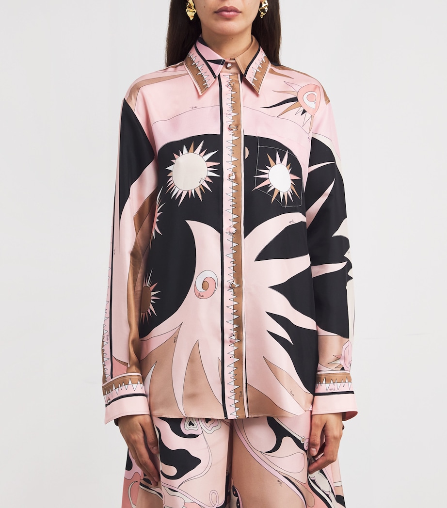 Silk Printed Shirt 035 NUDE Image 3