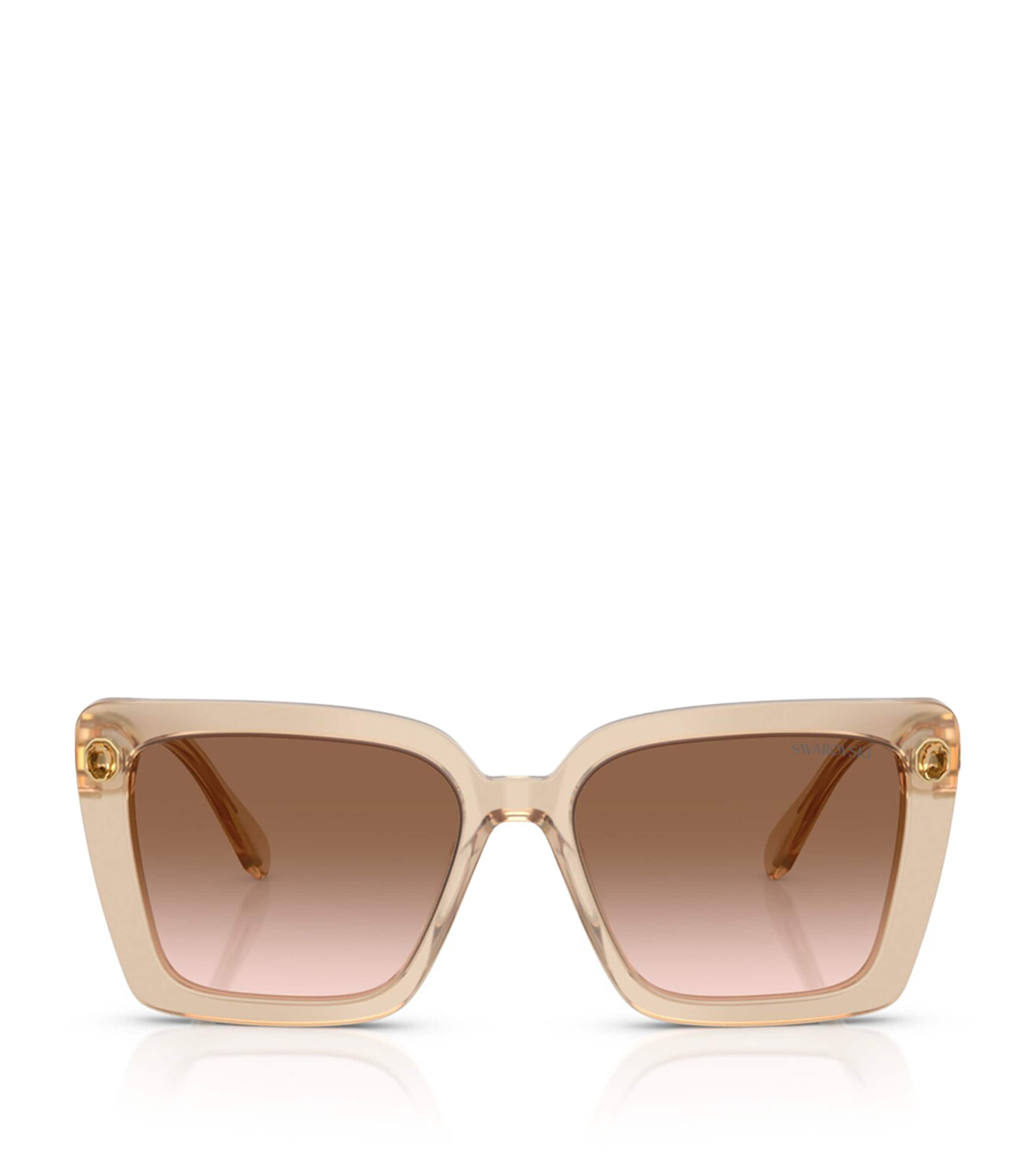 Swarovski Acetate Sk6032 Sunglasses In Beige