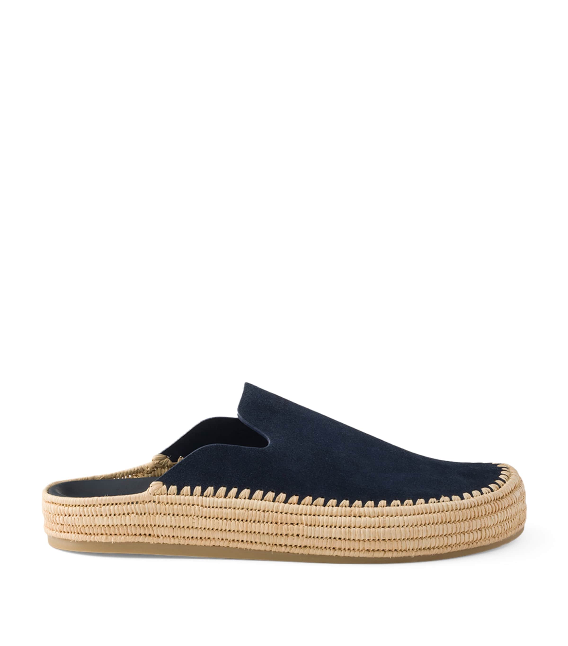 Prada Suede Espadrille Mules Image 1