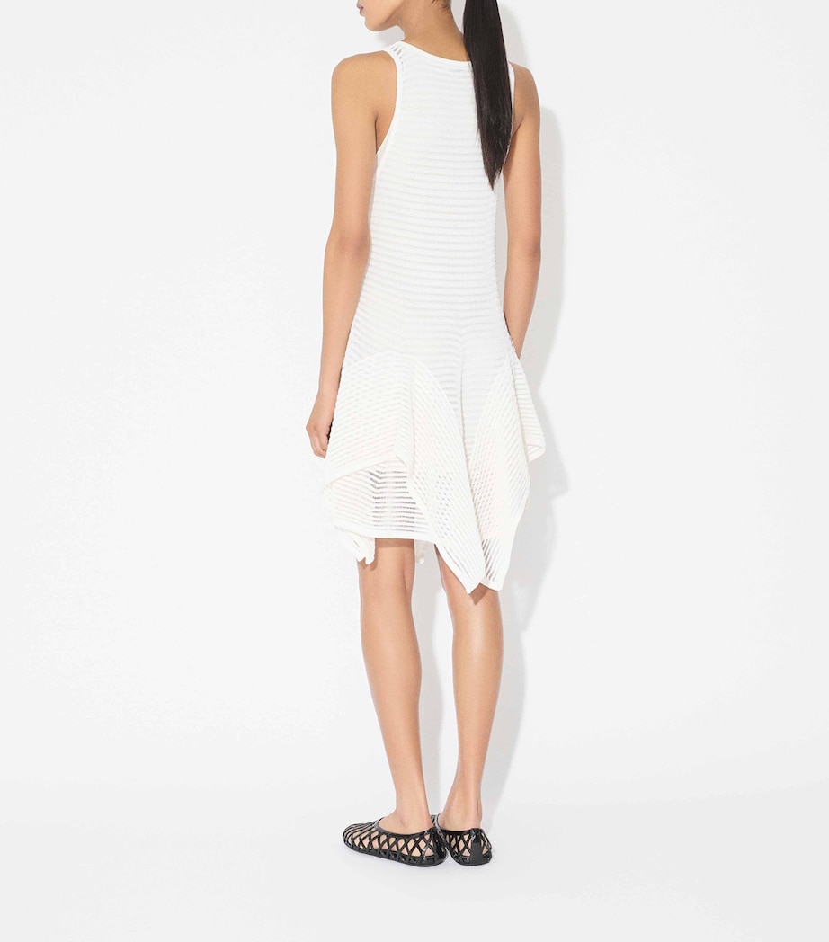 Ladder-Knit Mini Dress BLANC Image 3