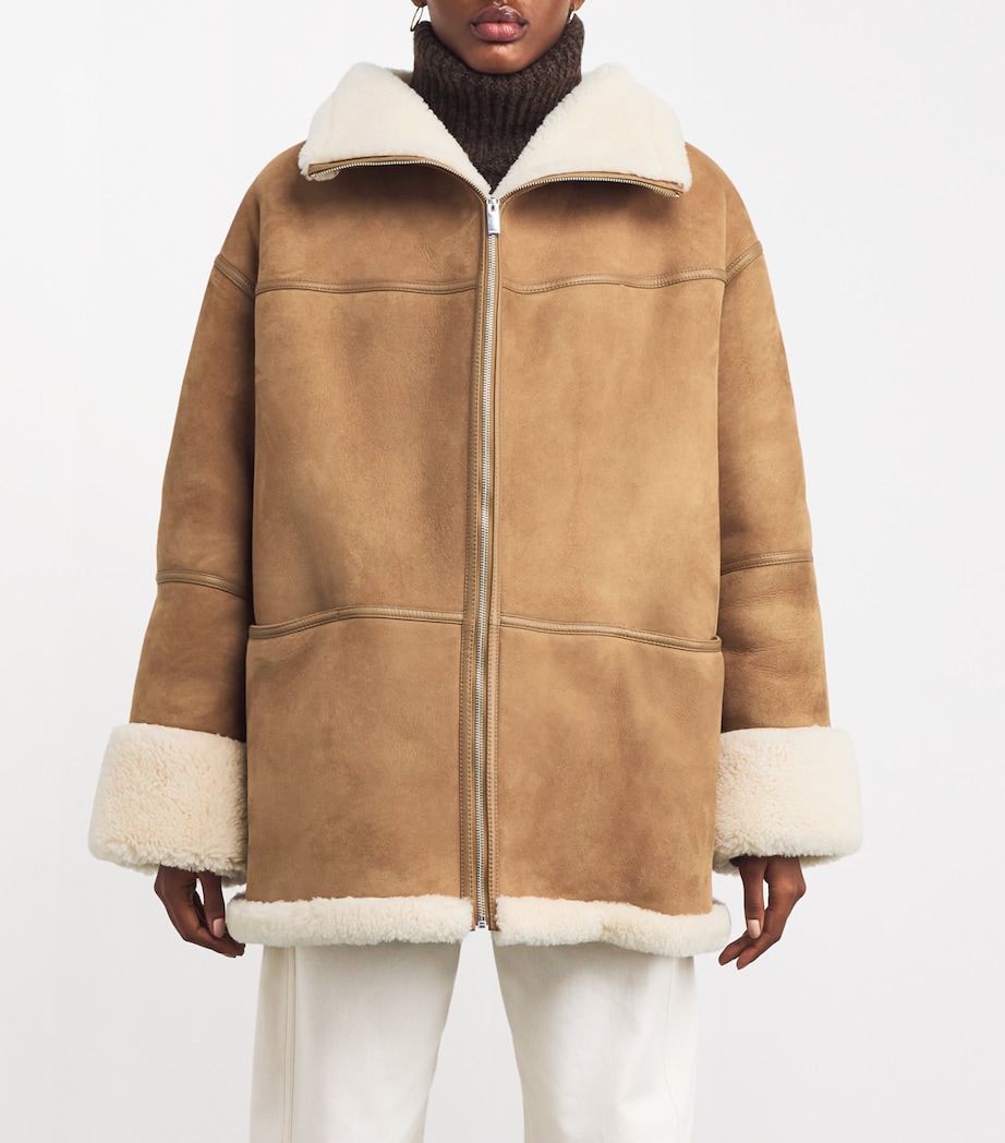 Shearling Signature Jacket 091 BISCUIT Image 3