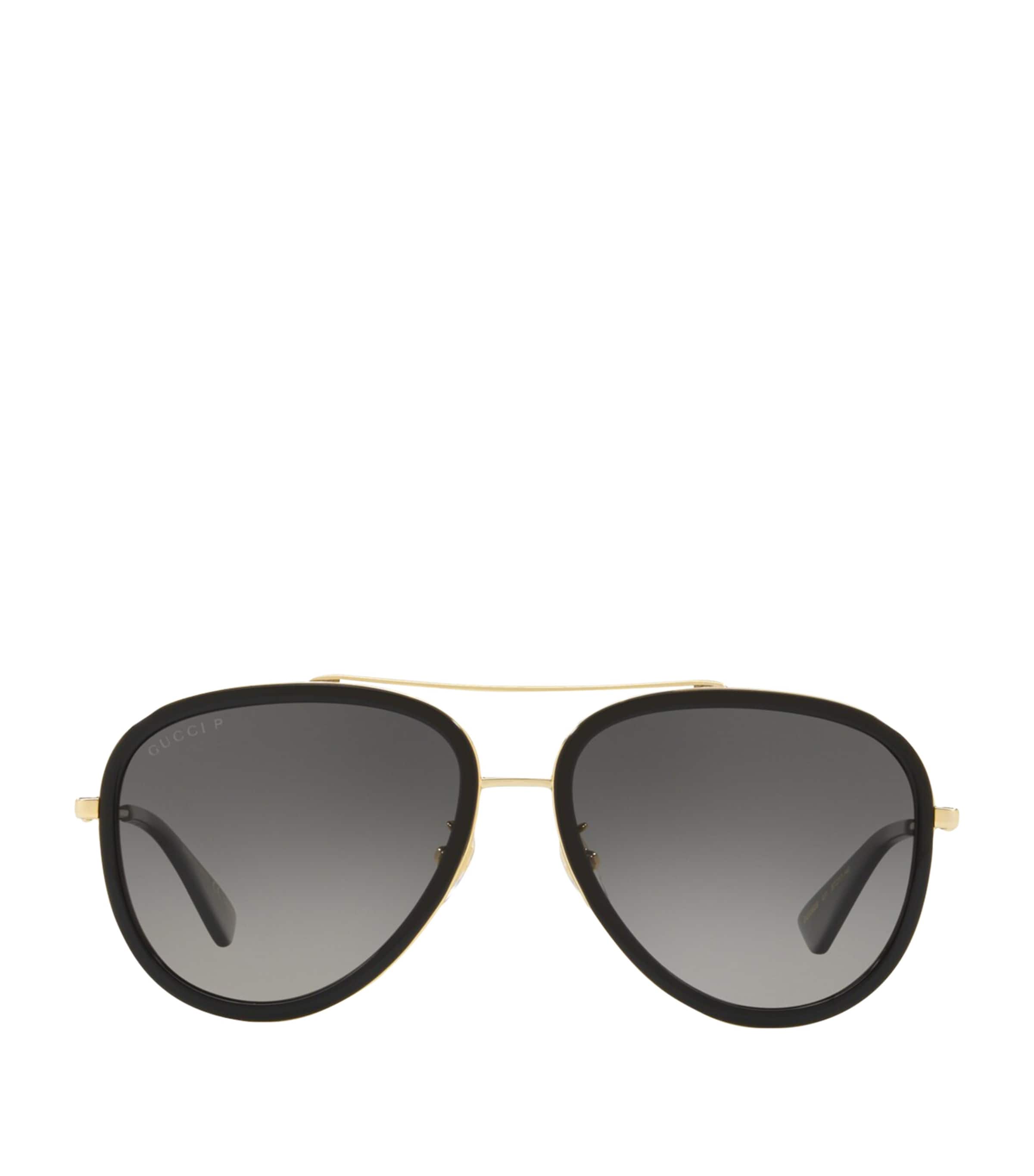 Gucci Tinted Aviator Sunglasses In Gold