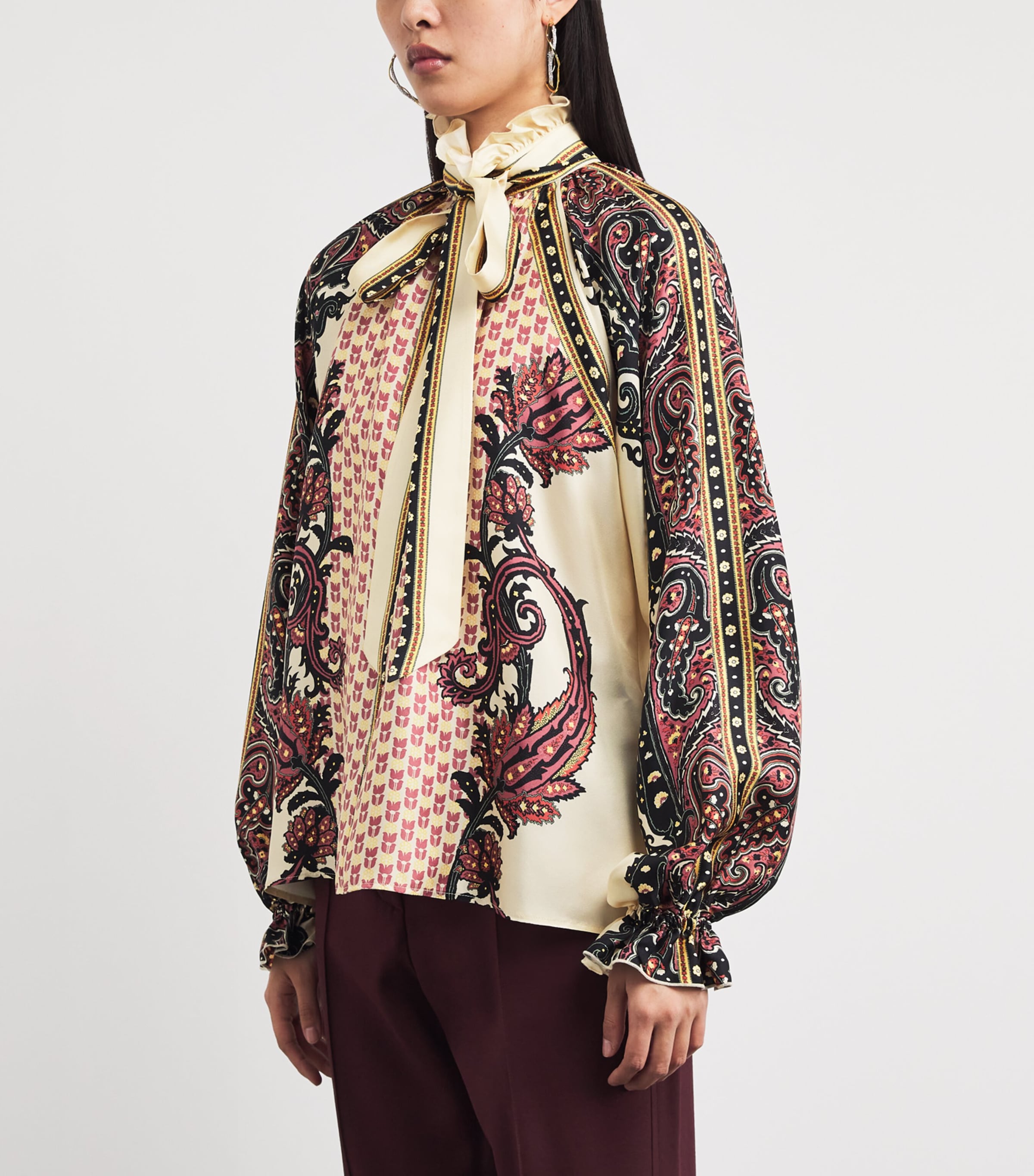 Silk Printed Blouse X0805 Image 3