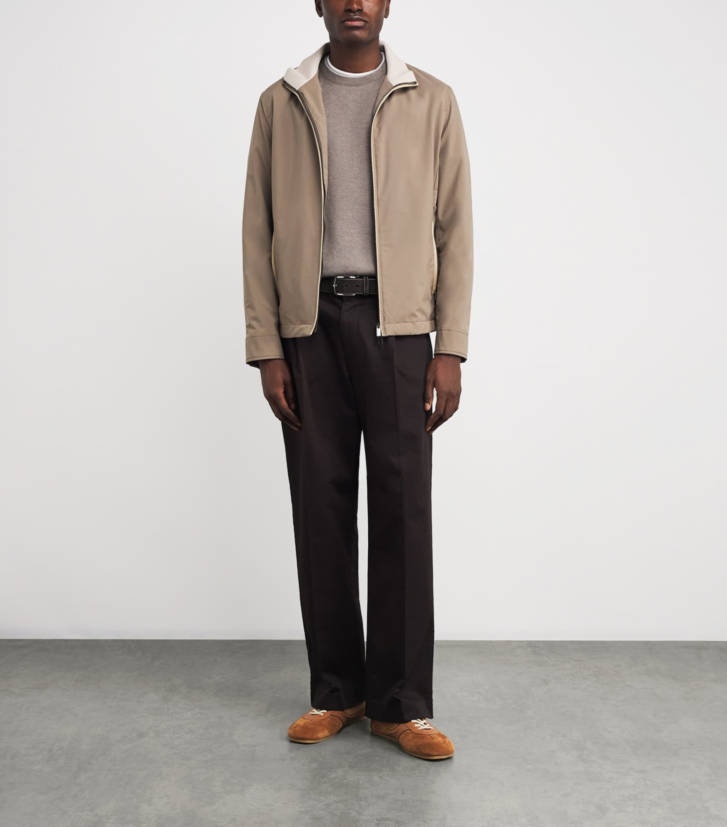 Silk-Cotton Knit Sweater 111 DOVE GREY Image 2