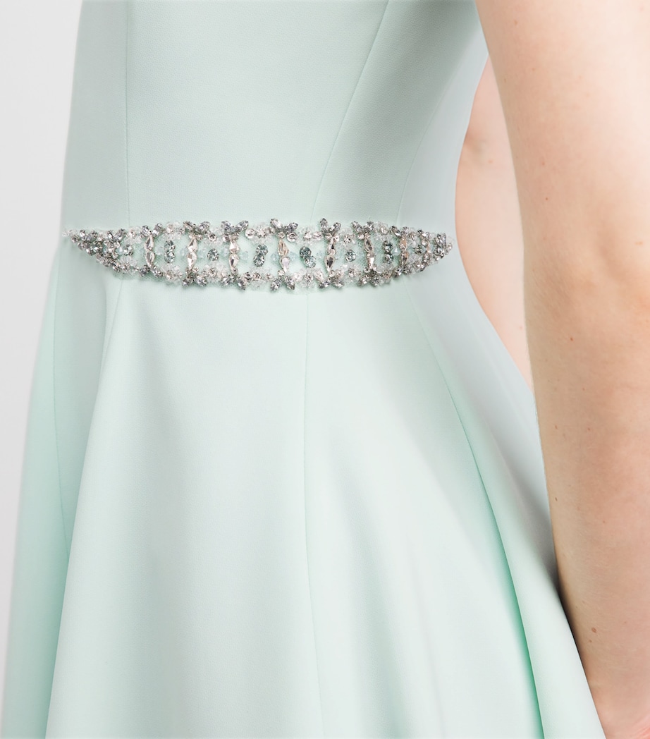 SABINA BILENKO Womens Crepe Erica Midi Dress Mint Image 3