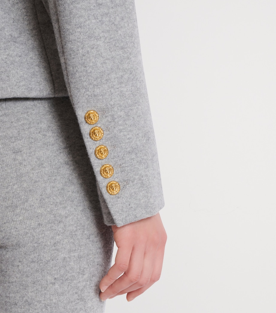 Wool-Blend Double-Breasted Blazer 9AD GRIS CHIN ECLAIR Image 8