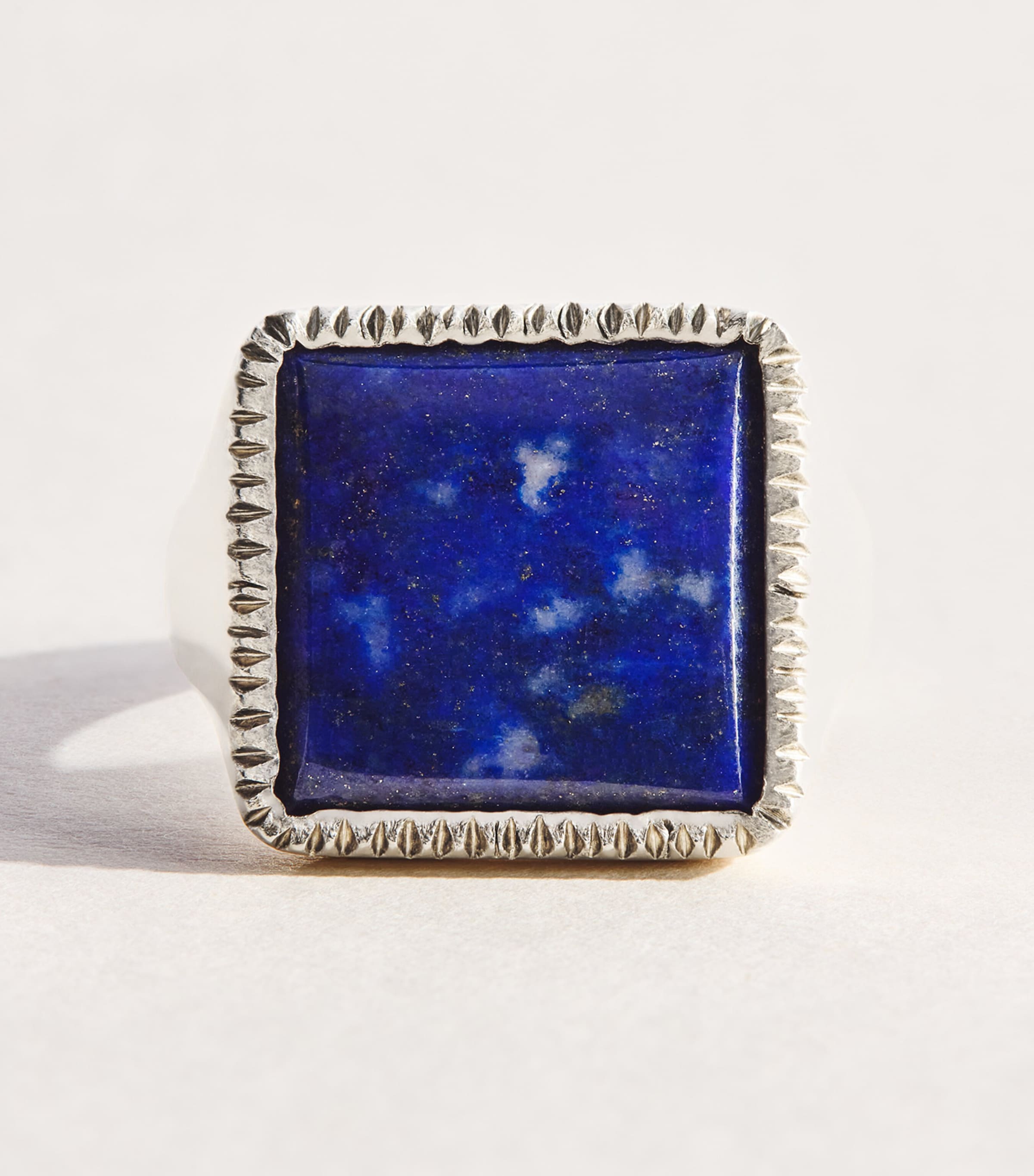 Bleue Burnham Sterling Silver and Lapis Lazuli Artists Signet Ring Silver