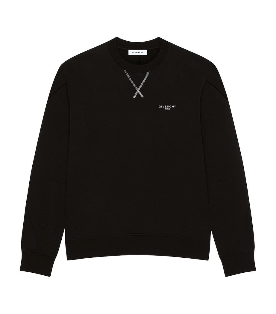 Cotton Logo Sweatshirt BLACK Image 1