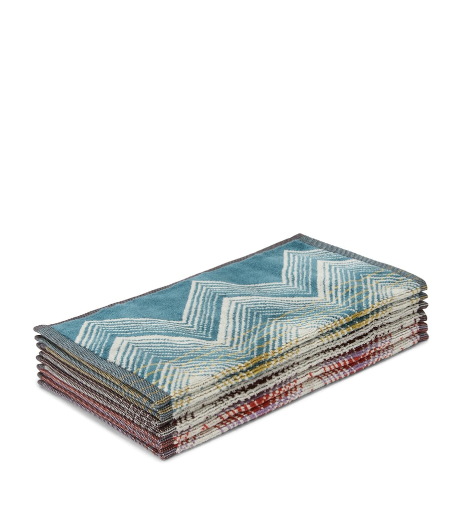 Missoni Home Set of 6 Marea Facecloths (30cm x 30cm) Image 1