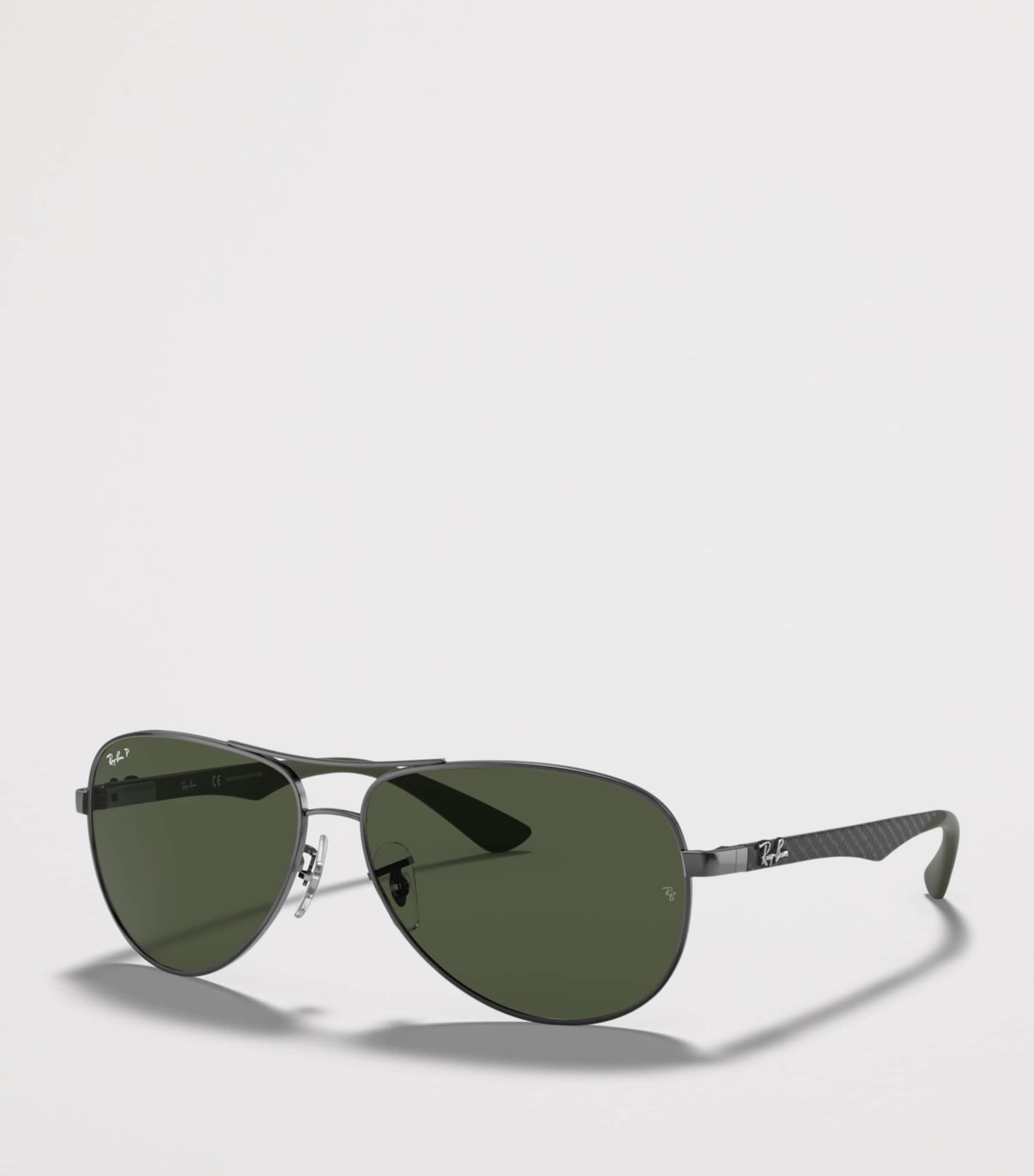 Ray-Ban Carbon Fibre Pilot Sunglasses Silver Image 2