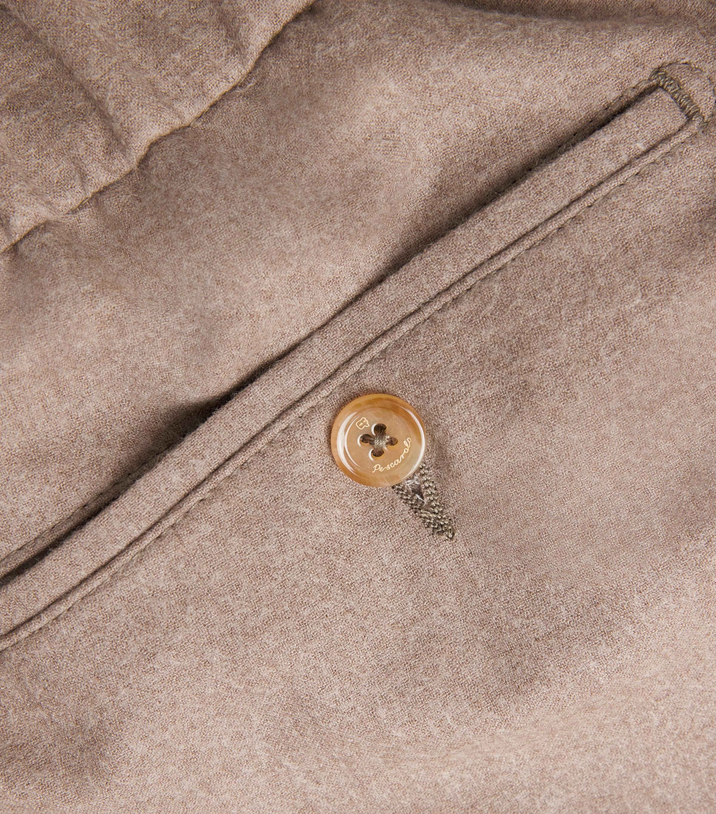 Marco Pescarolo Womens Stretch-Cashmere Trousers Dark Beige Image 6