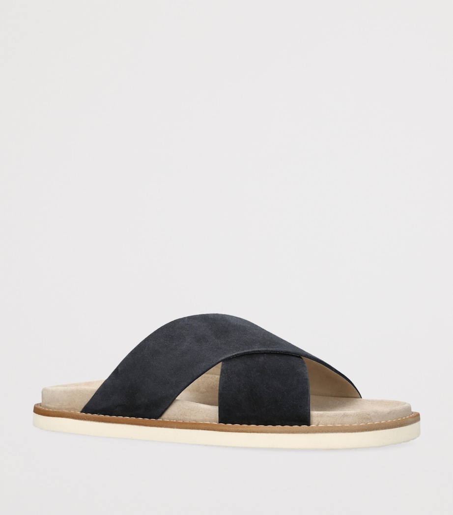 Suede Crossover Sandals NAVY Image 3