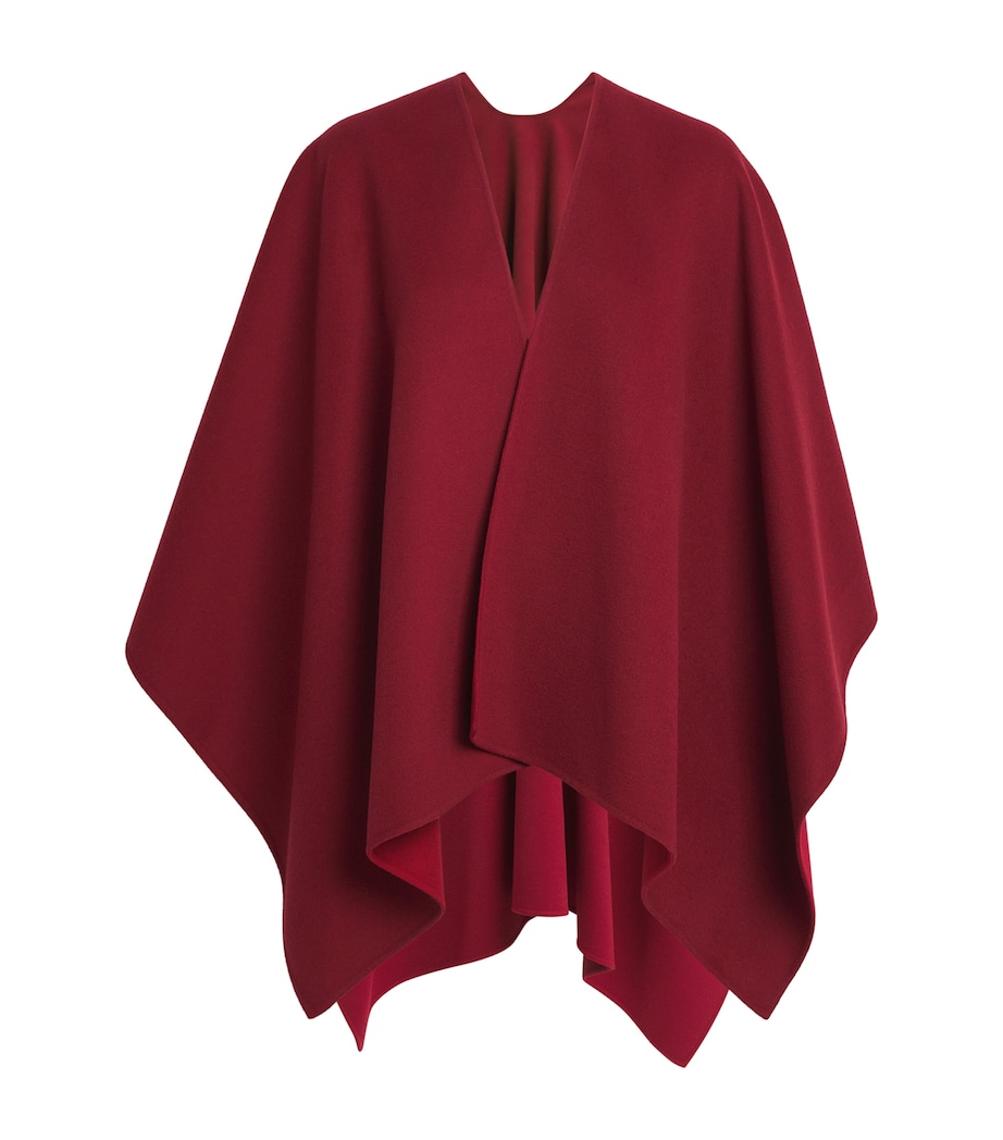 RETORI Womens Virgin Wool Cape Red Image 1