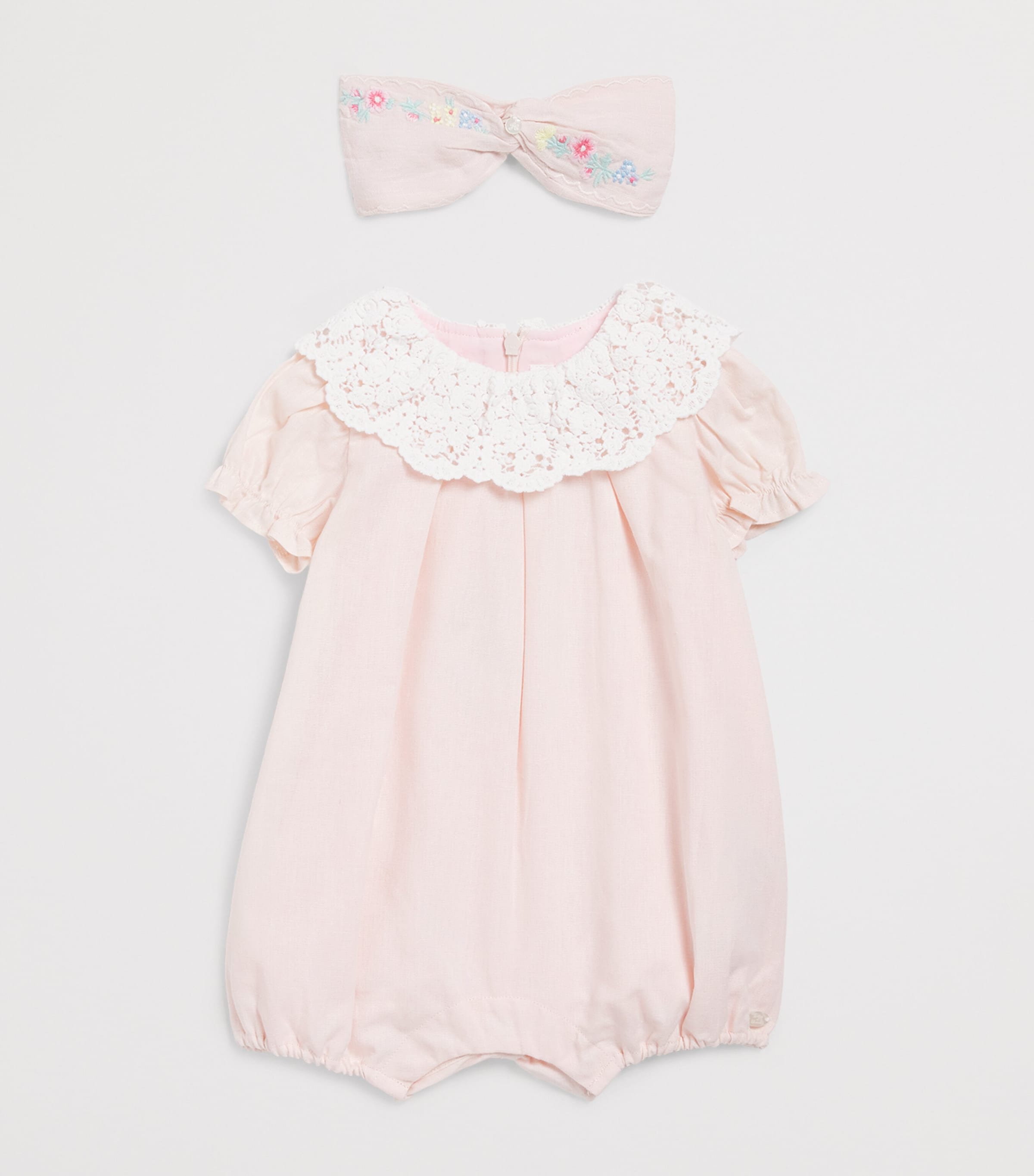 Cotton-Linen Lace-Collar Bodysuit (0-18 Months) 30ROSÉE Image 3