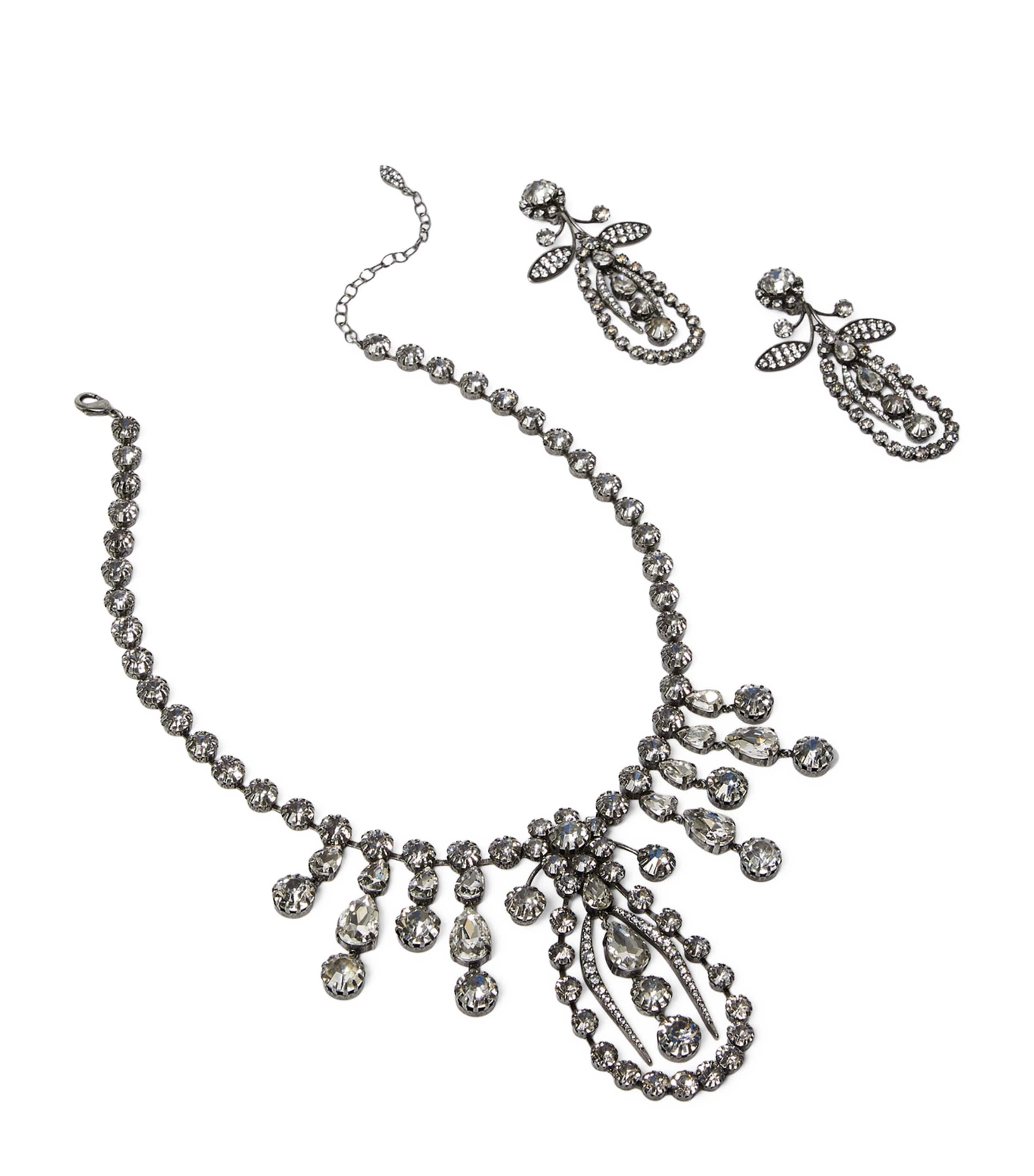 Marina Rinaldi Metal Xiria Necklace And Earrings Set In Silver