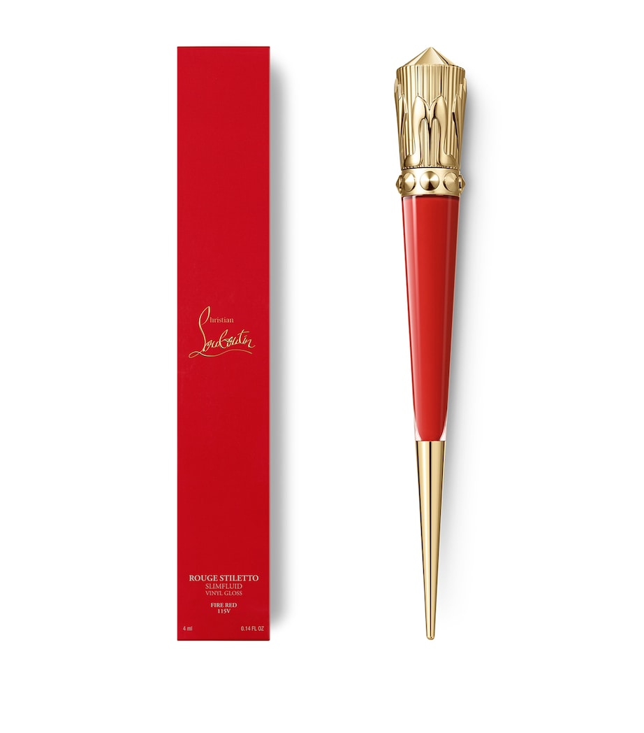 Rouge Stiletto Glossy Shine Vinyl Lip Gloss 115V FIRE RED Image 8