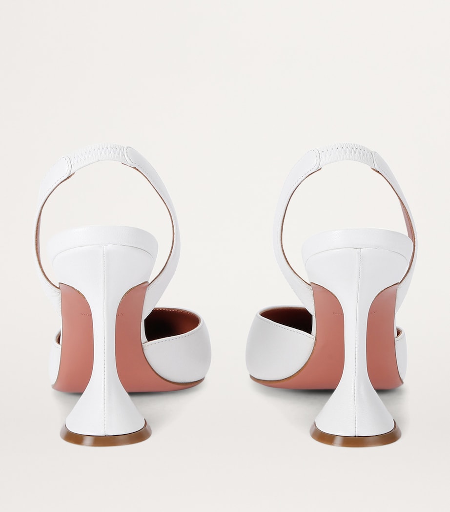 Leather Holli Slingback Pumps 95 WHITE Image 2