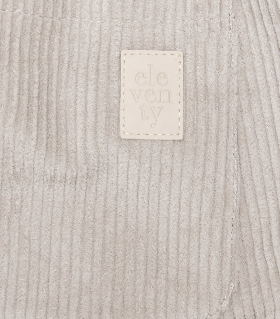 Eleventy Kids Corduroy Pleated Trousers (2-16 Years) Ivory Image 3
