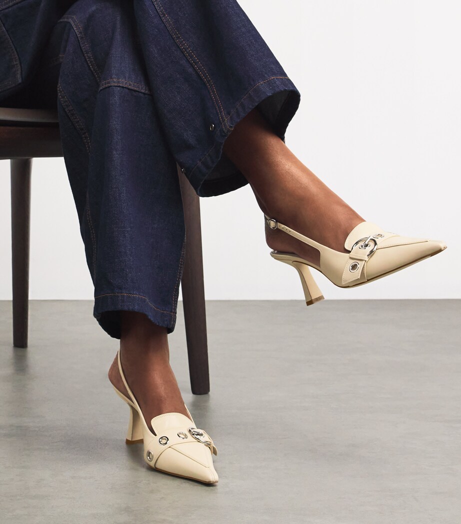 Leather Tara Slingbacks 75 CREAM Image 2