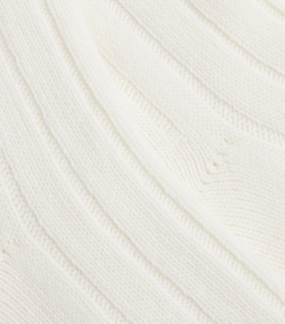 Wool-Cashmere-Blend Ribbed Socks BIANCO GRIGIO CHIAR Image 2