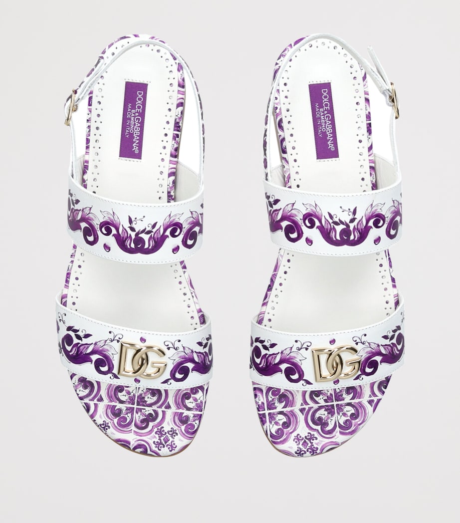 Leather Majolica Sandals PURPLE Image 4