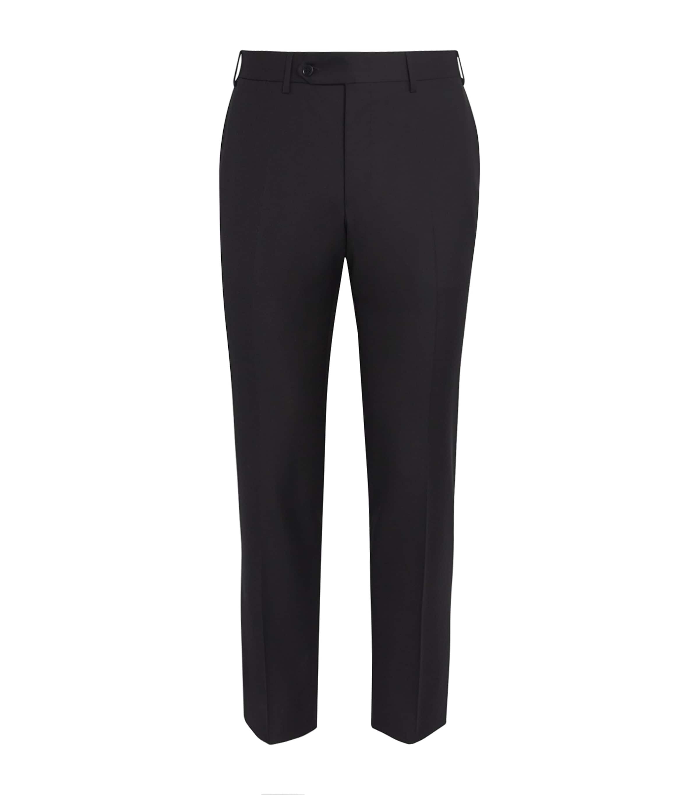 Wool Straight Trousers 10 BLACK Image 1