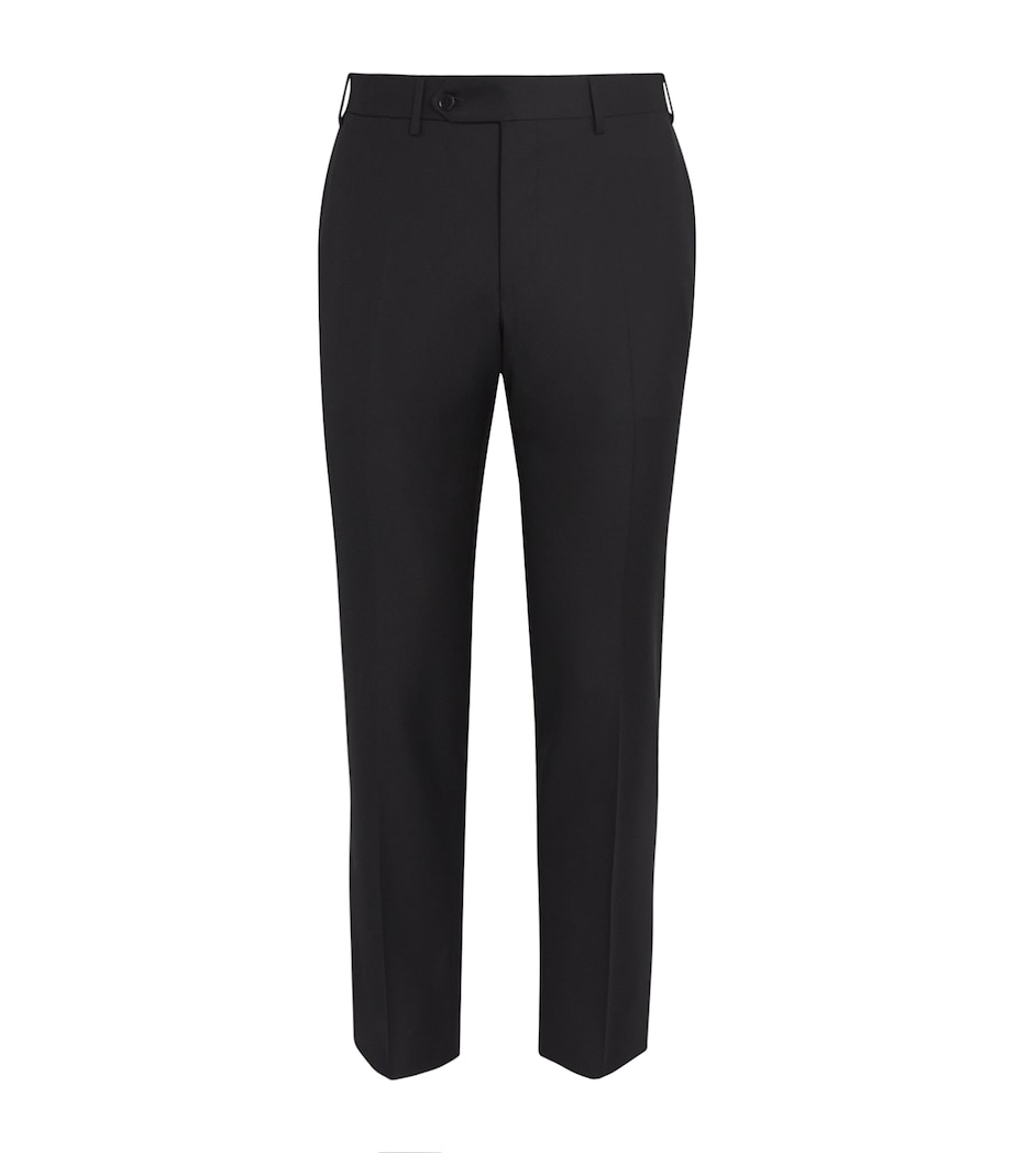 Wool Straight Trousers 10 BLACK Image 1