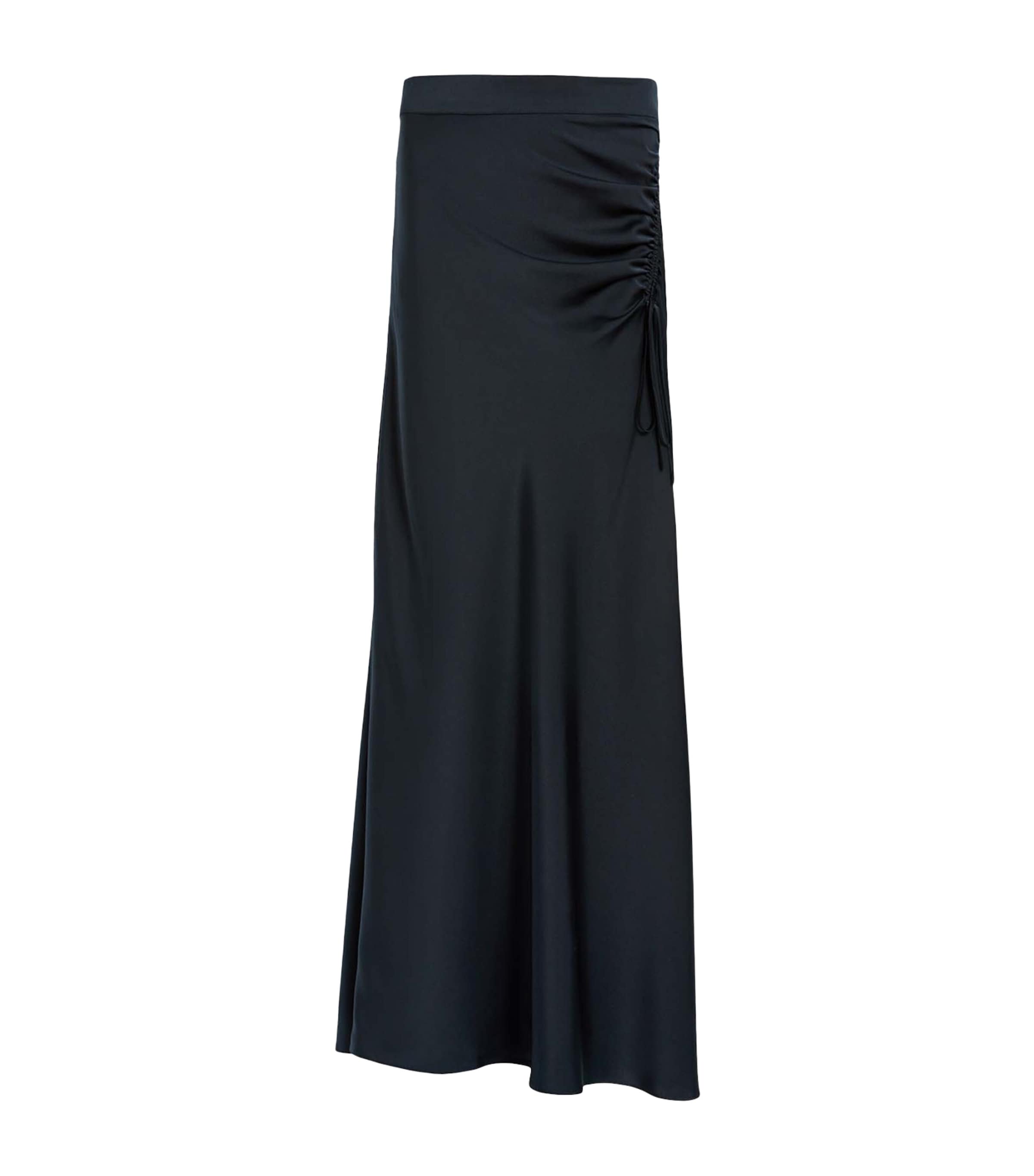Allsaints Gathered Alexia Maxi Skirt In Blue