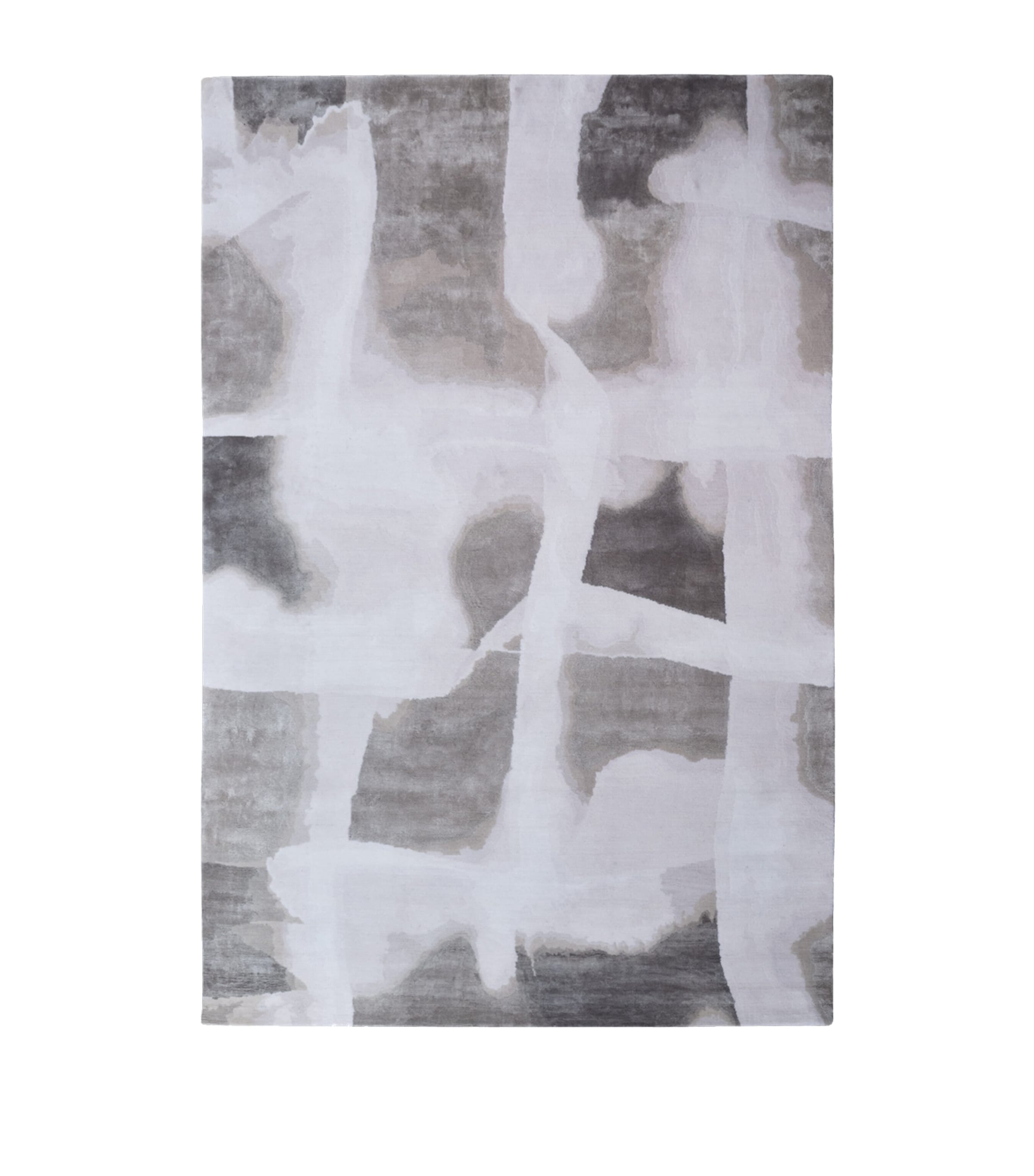 Wool-Silk Solu Silver Rug (2.74m x 1.83m) SILVER Image 1