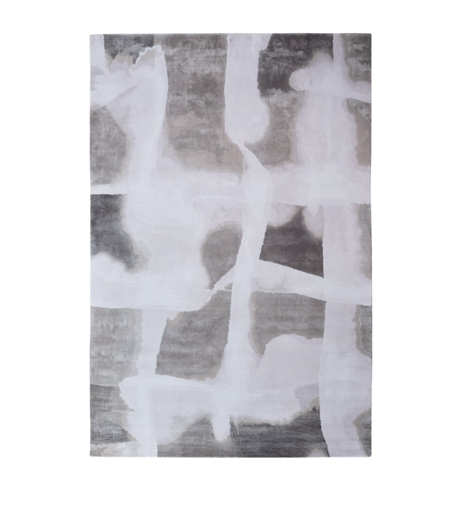 Wool-Silk Solu Silver Rug (2.74m x 1.83m) SILVER Image 1