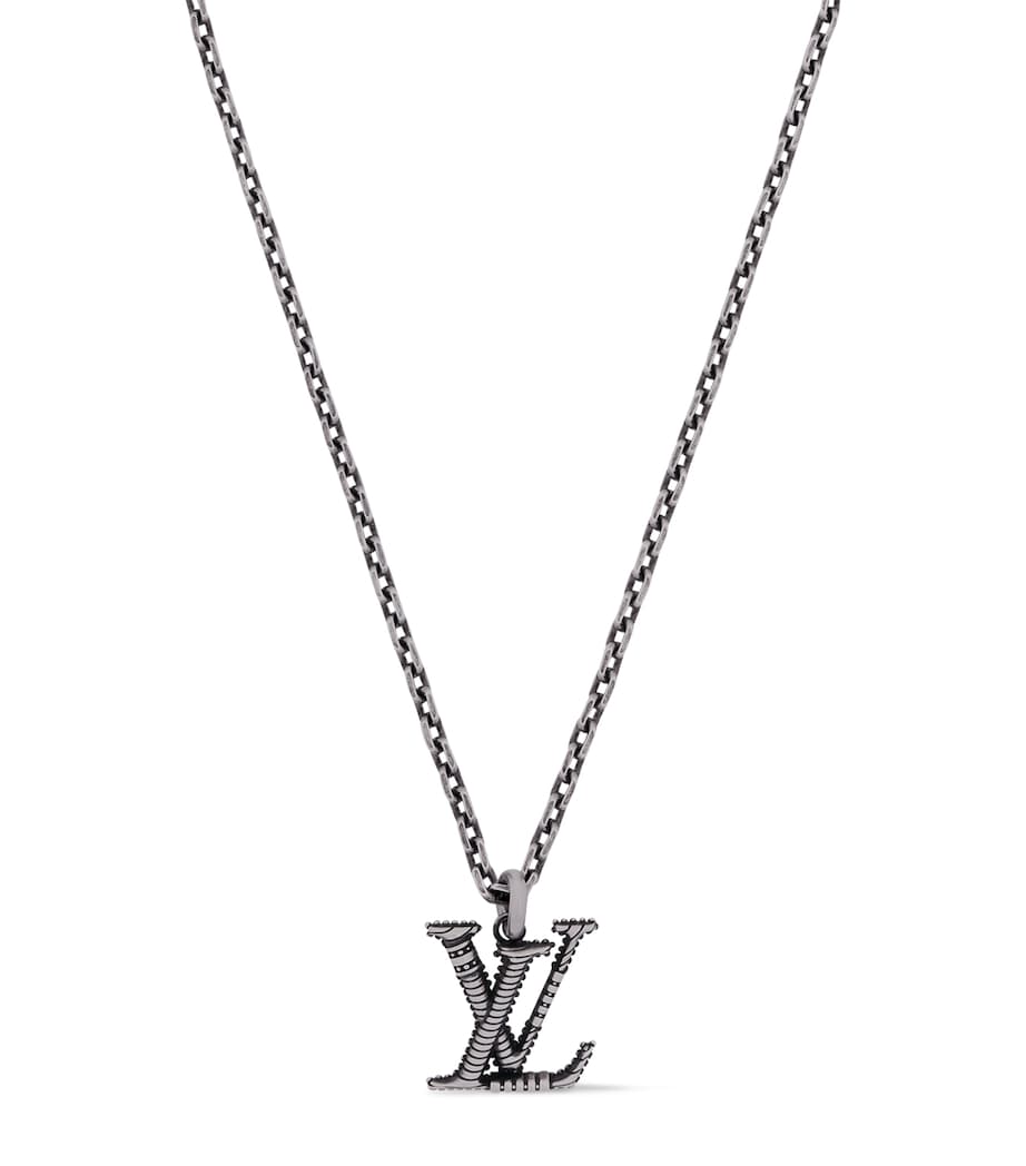 LOUIS VUITTON Sterling Silver LV Whisper Necklace Silver Image 1