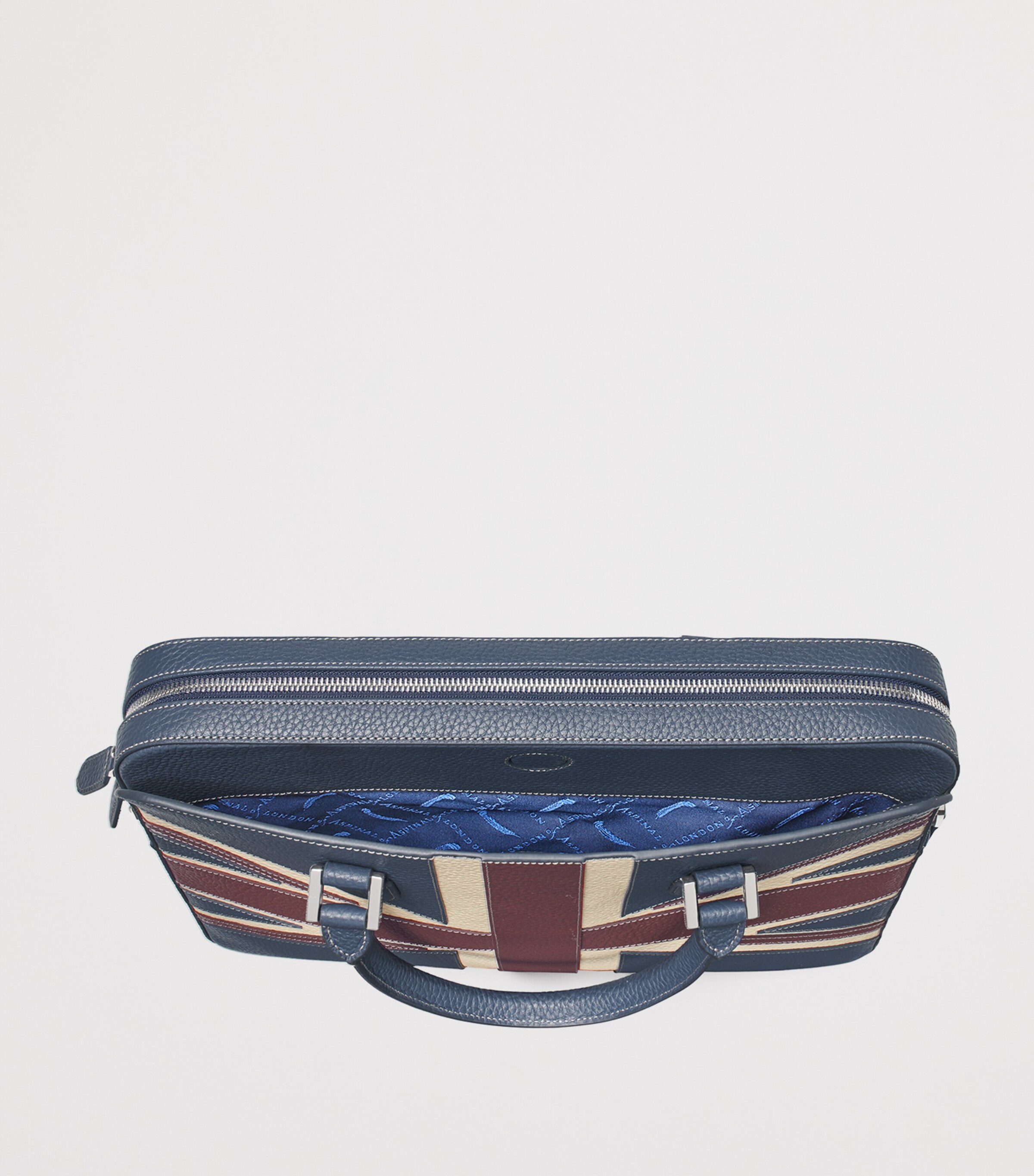 Aspinal Of London Leather Union Jack Briefcase Brit Image 5