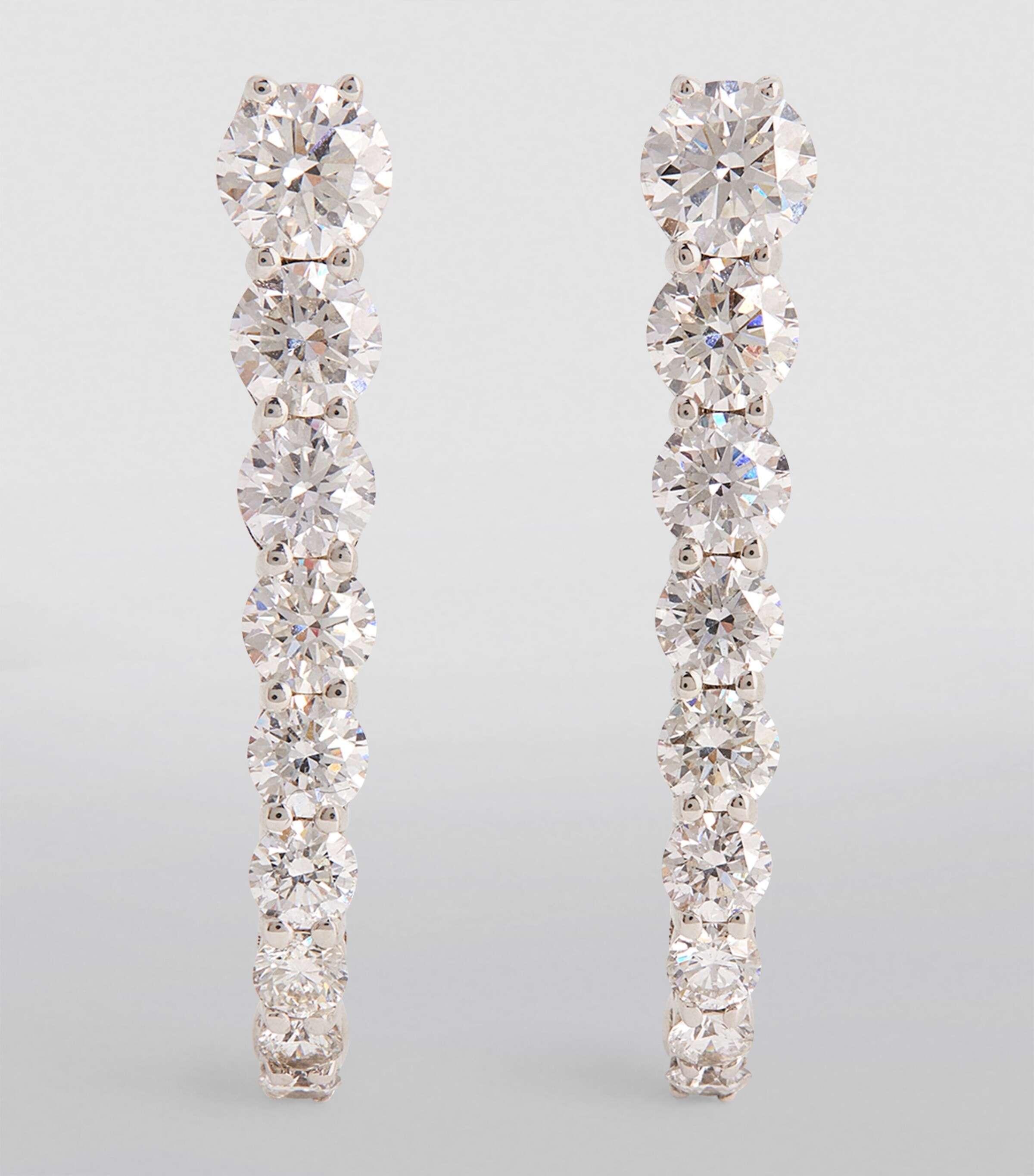 Melissa Kaye White Gold and Diamond Aria U Hoop Earrings White Gold Image 2