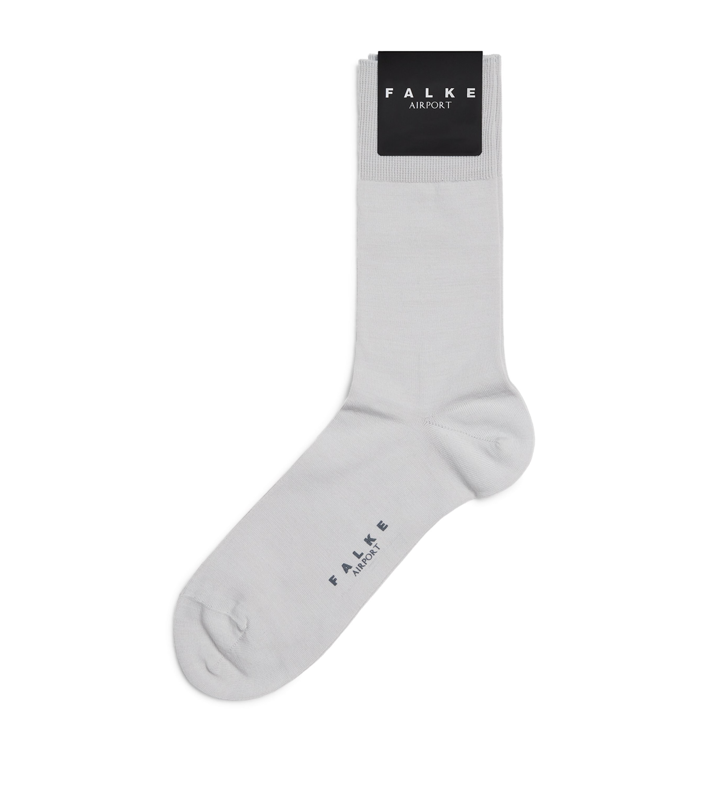 Falke Mens Wool-Blend Airport Socks Silver Image 1