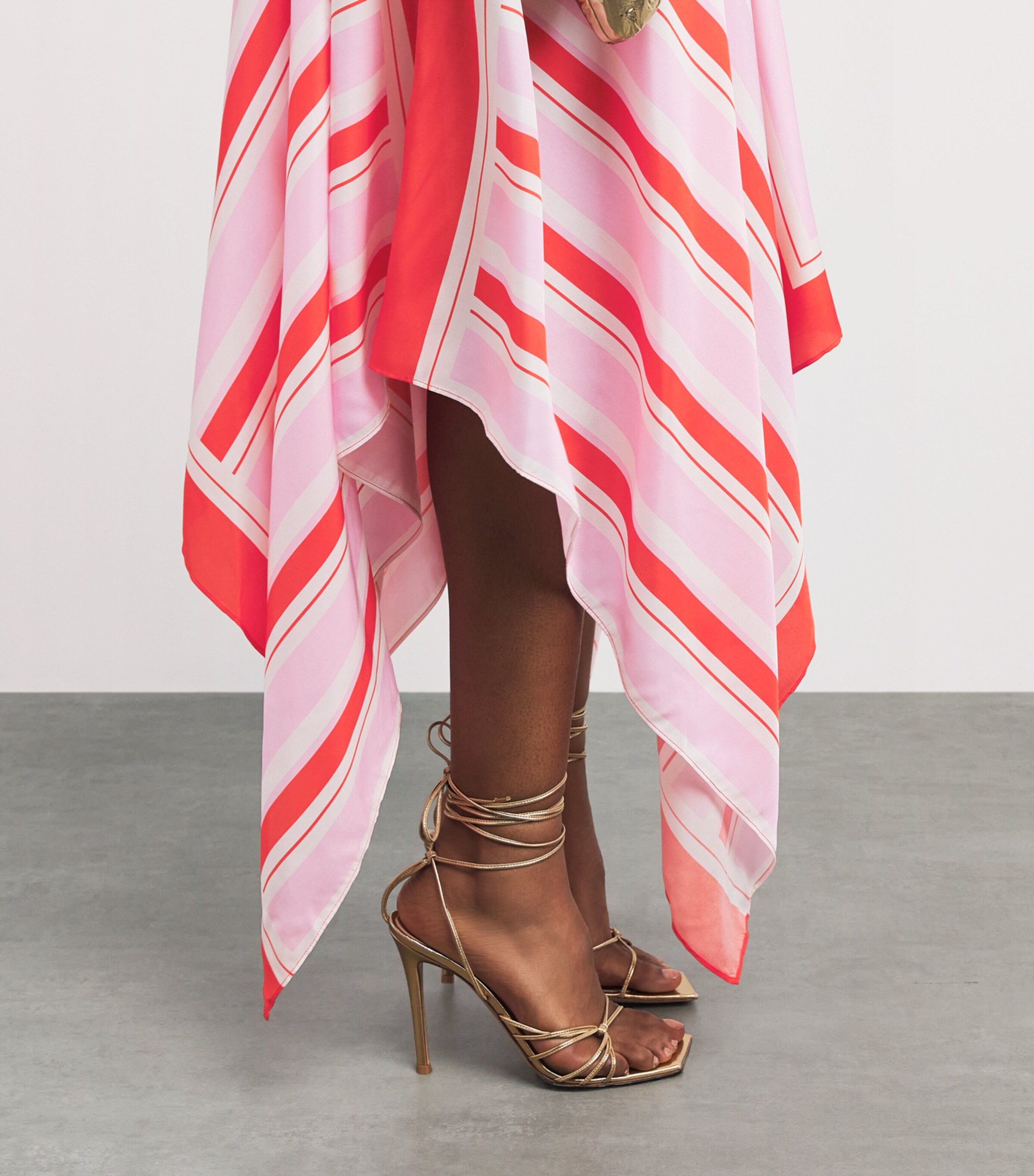 Simkhai Womens Silk-Blend Stripe Abrielle Midi Dress Tulip Stripe Image 3