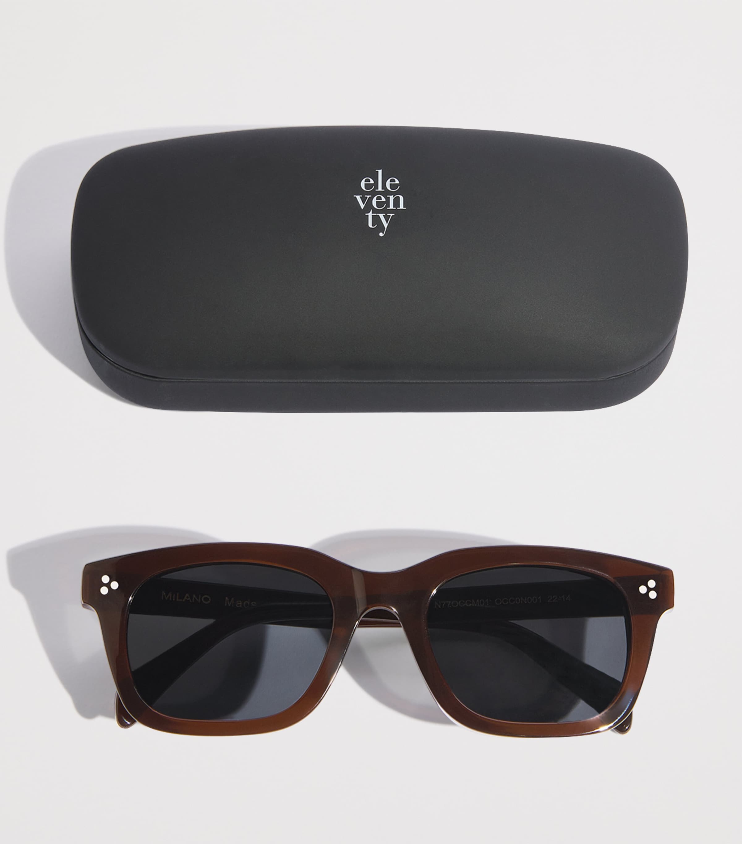 Eleventy Acetate Milano Sunglasses Nero E Grigio Medio Image 4