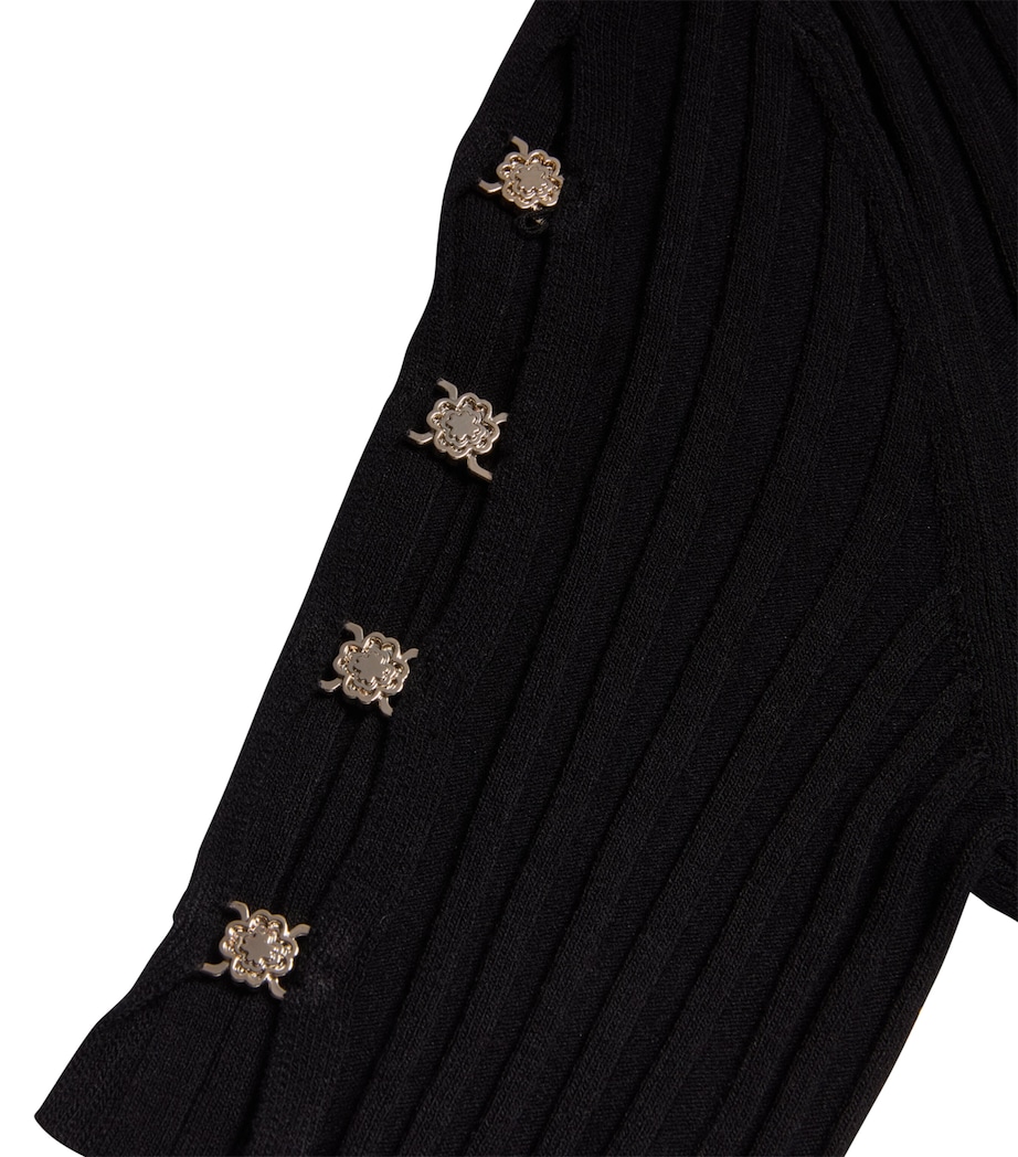 Ribbed Cut-Out Mini Dress BLACK Image 2